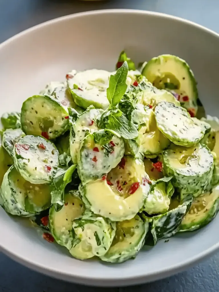 Cremiger Gurken- und Avocadosalat