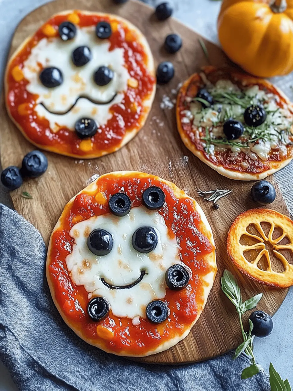 Halloween Mini-Pizza Ideen