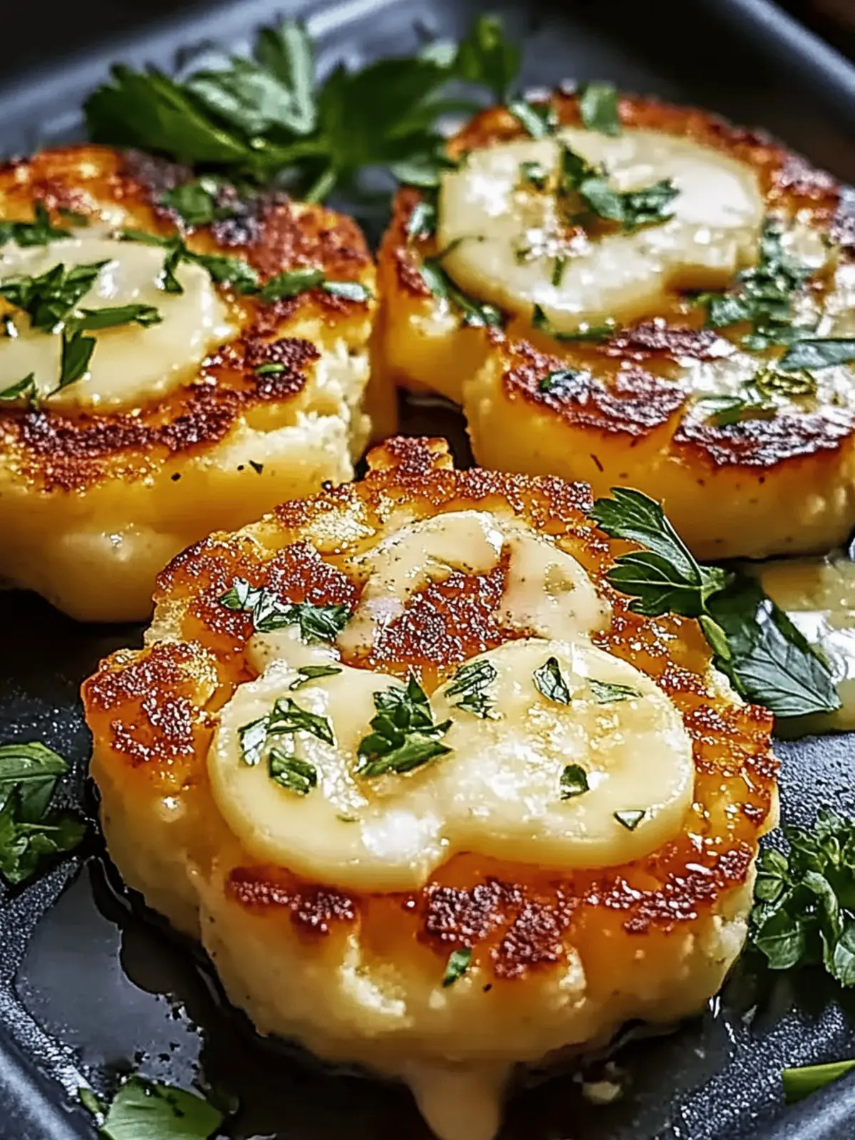 Gebratene Mozzarella Blumenkohlsteaks