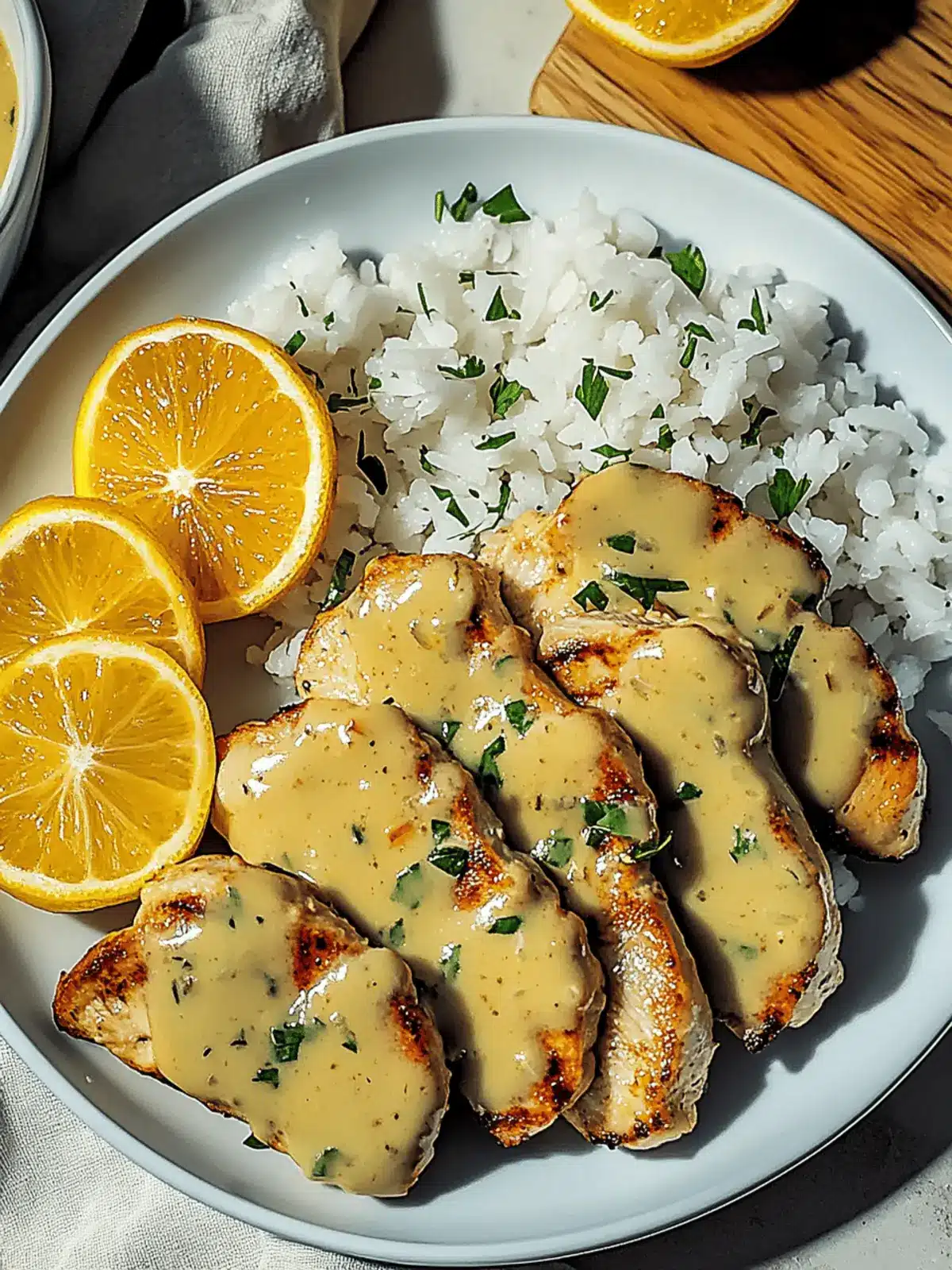 Honig-Senf-Hähnchen mit Reis