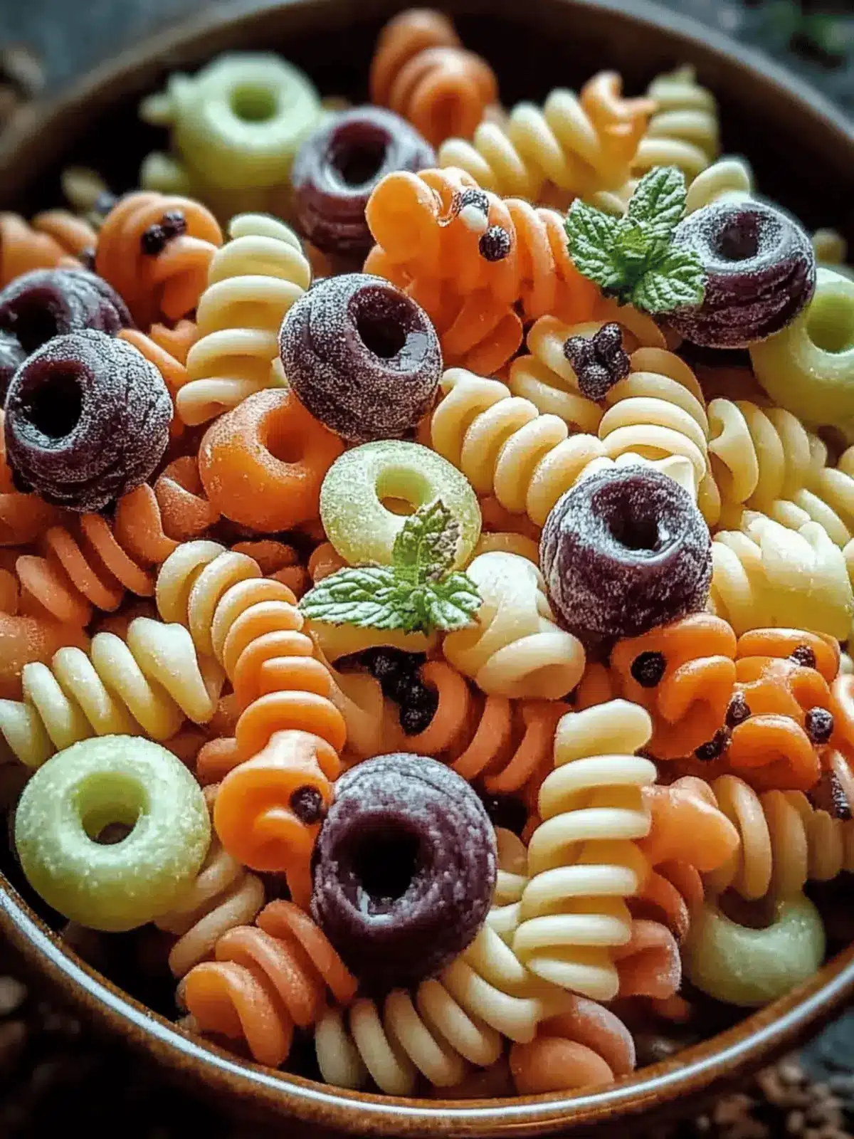 Halloween-Augenpastasalat
