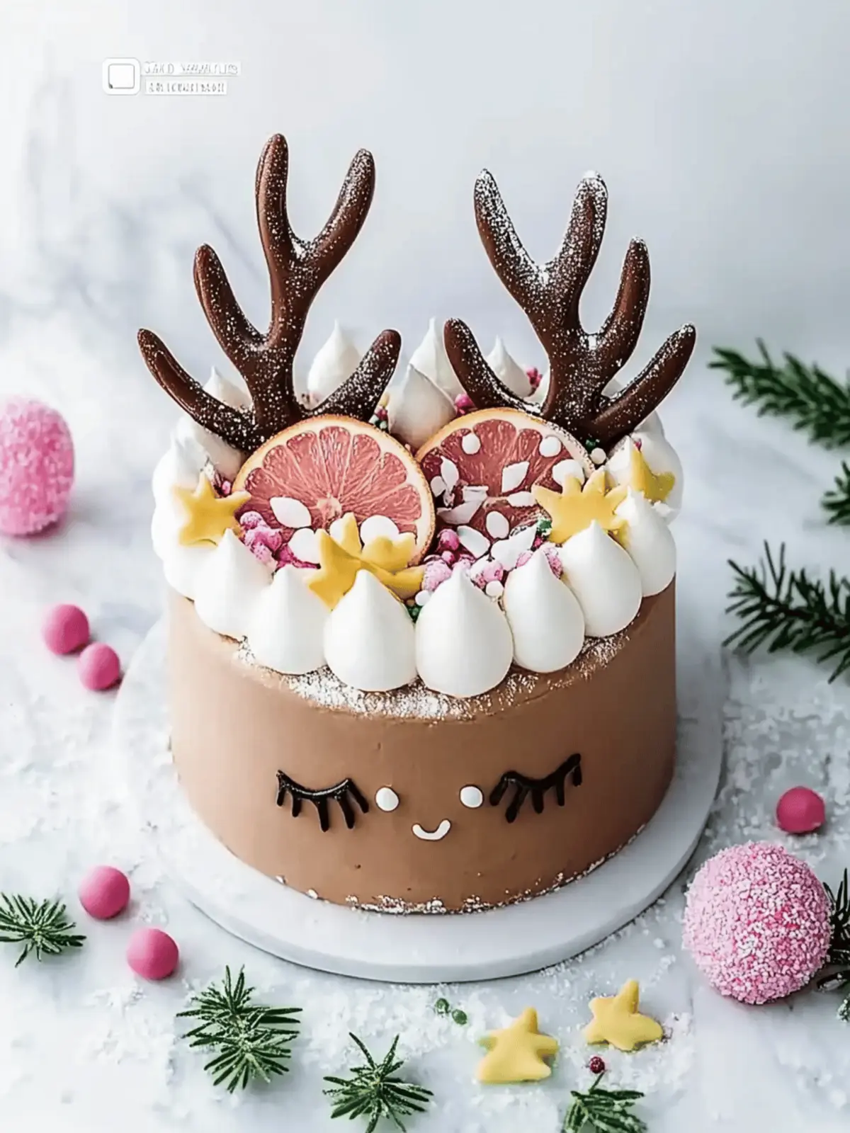 Rentierkuchen für Weihnachten