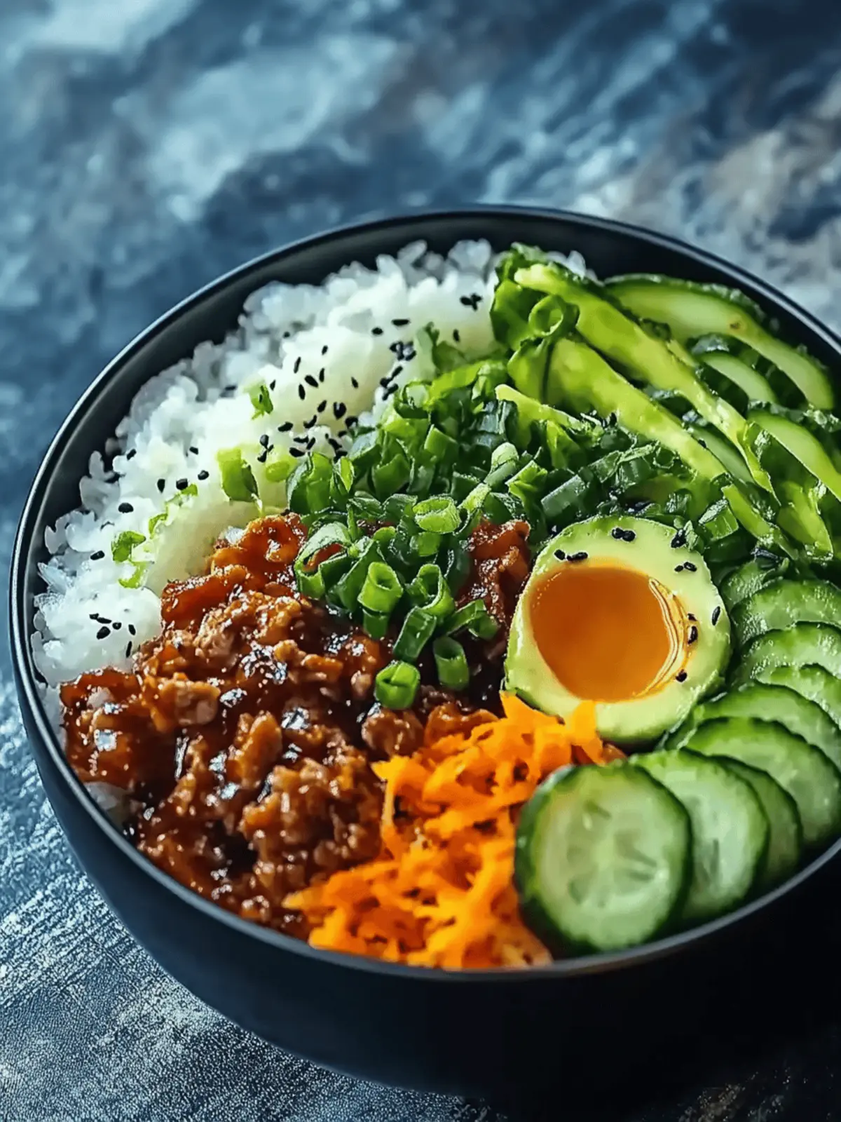 Schnelles Mittagessen: Koreanische Hackfleischschüssel