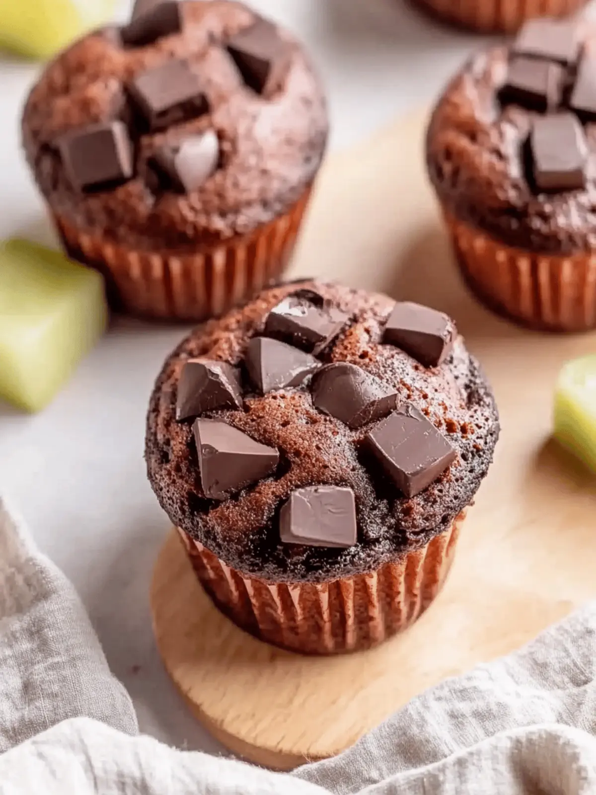 Feuchte Schokoladenmuffins mit Öl und Kakao