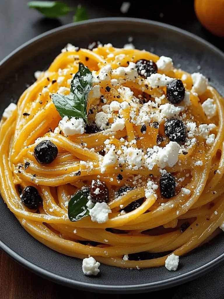 Kürbispasta mit Feta
