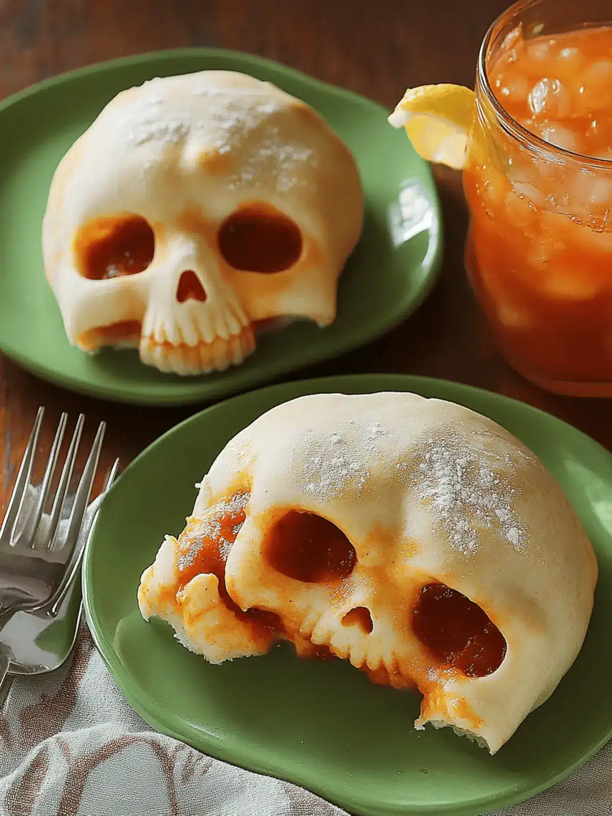Halloween Pizza Schädel