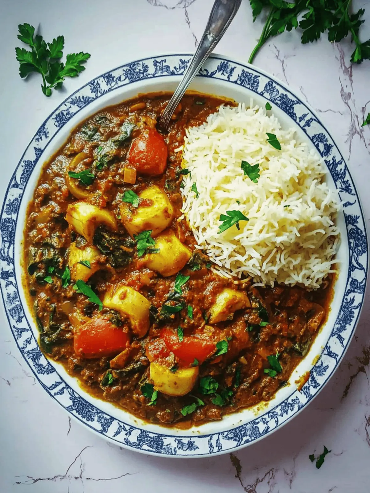 Kohlrabi-Spinat-Curry