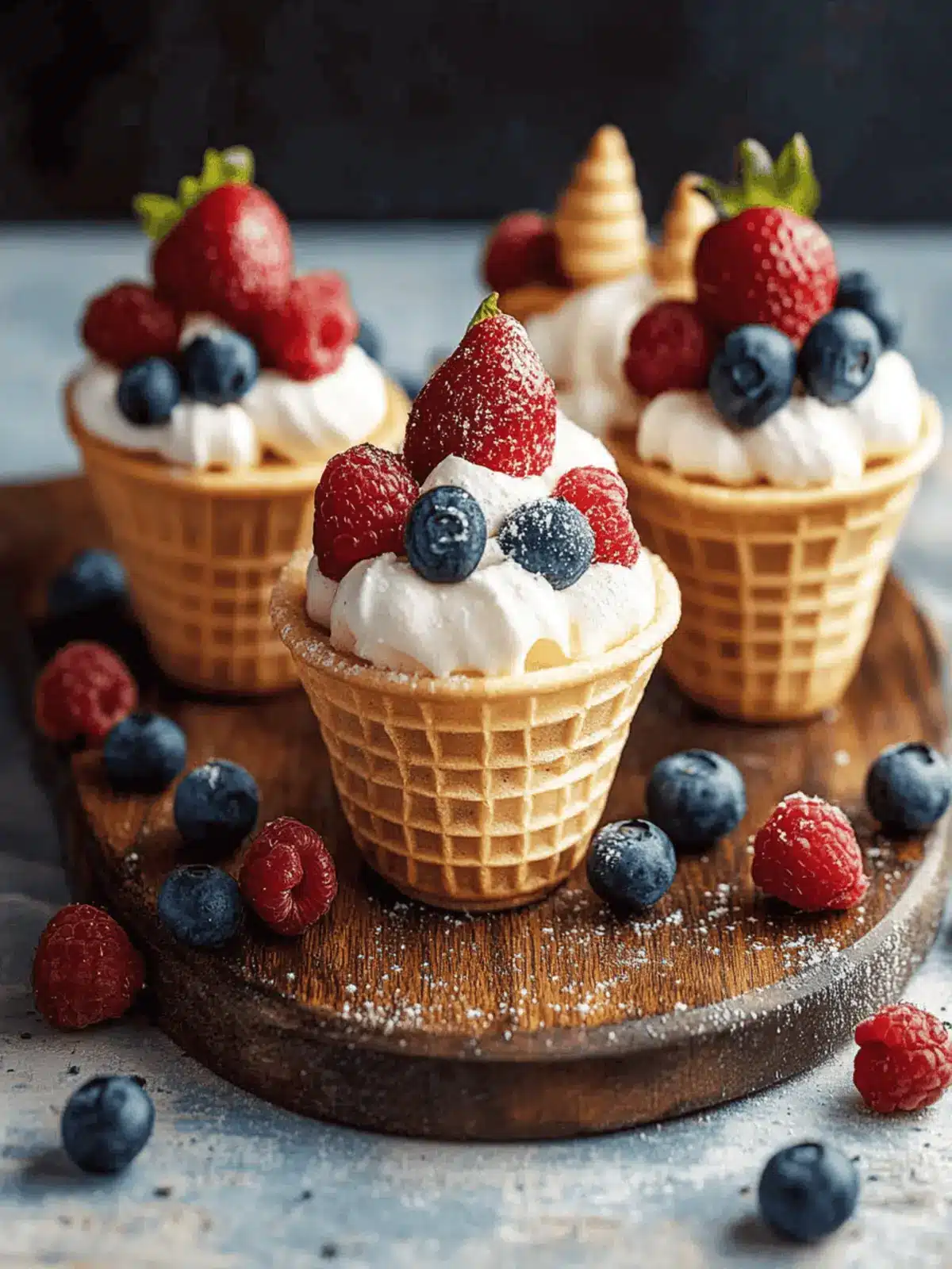 Kuchen in einer Waffeltasse