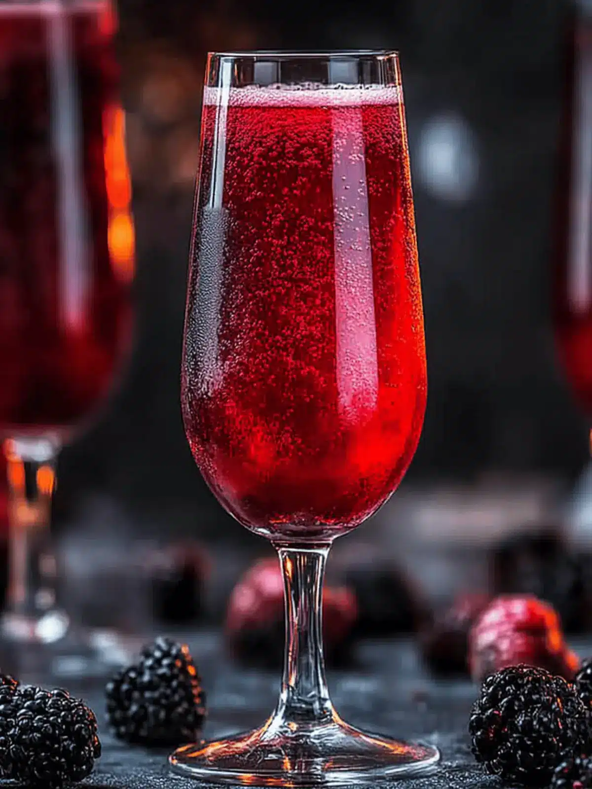 Mitternachtsbellini Brombeer Sekt