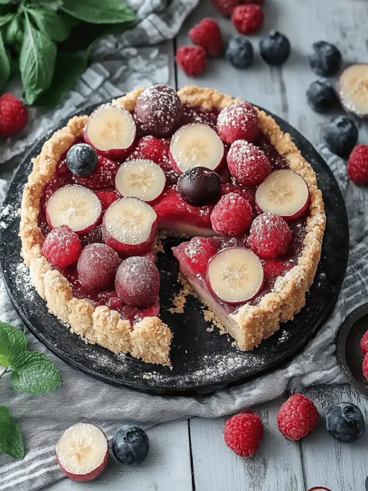 Pflaumenkuchen mit Pudding