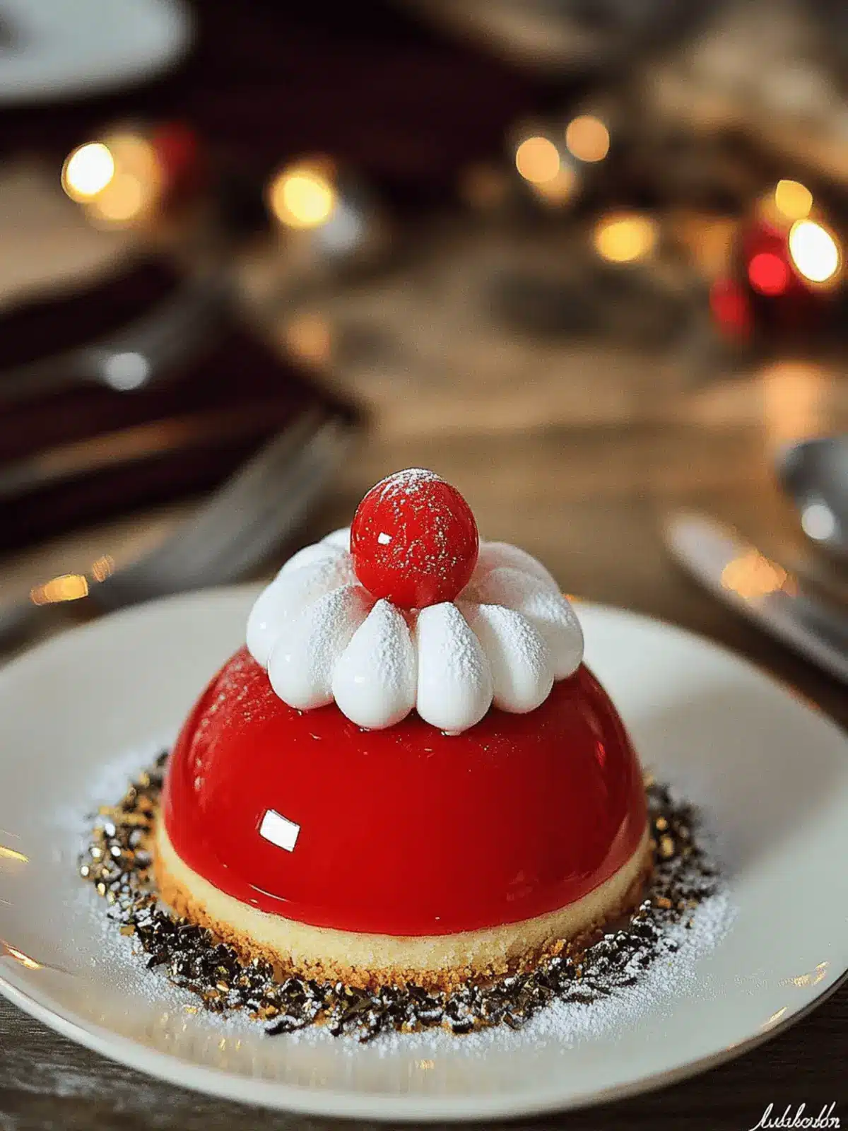 Weihnachtsmann-Mützen-Kuchen