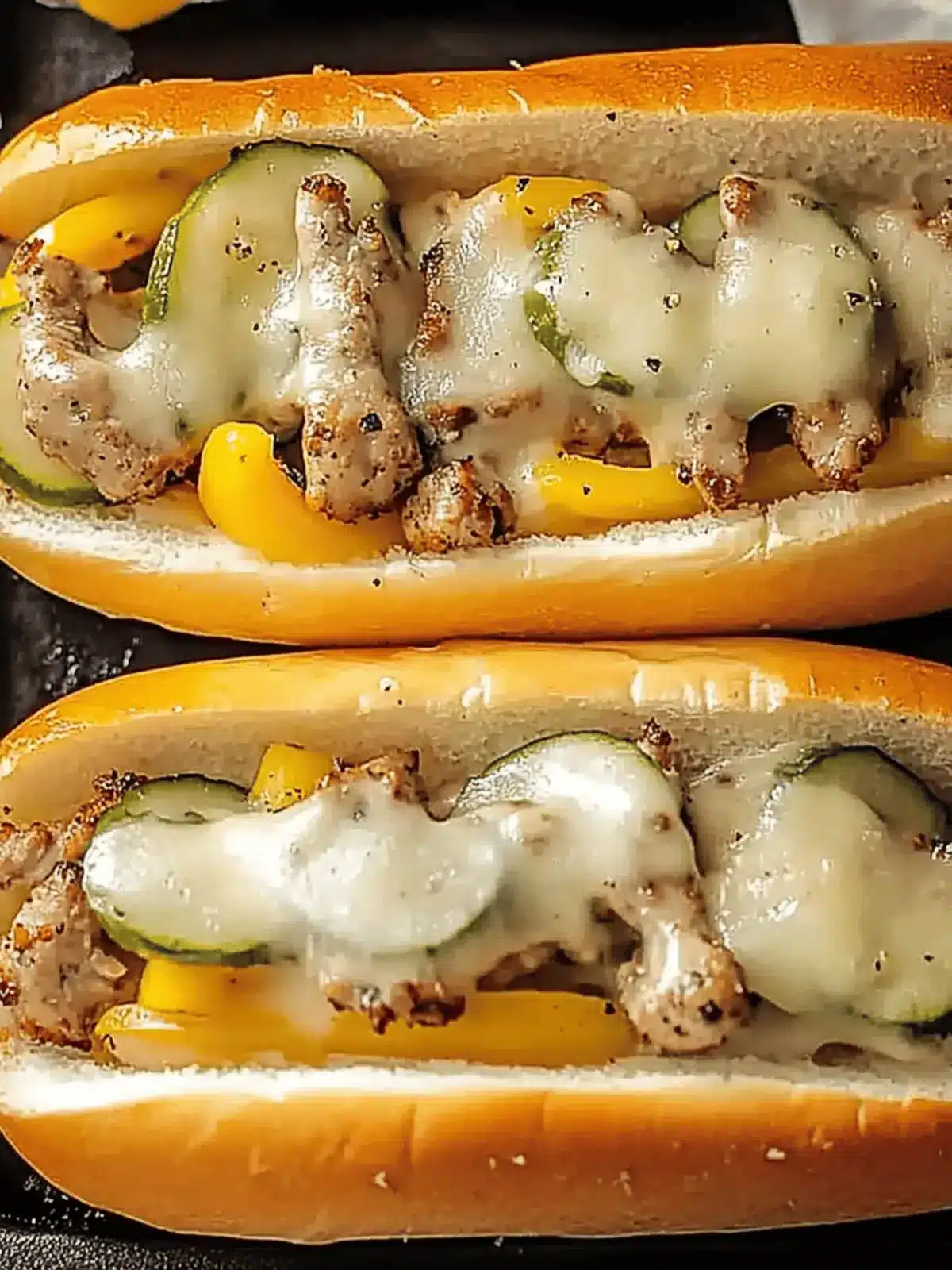 Hühnchen Cheesesteaks