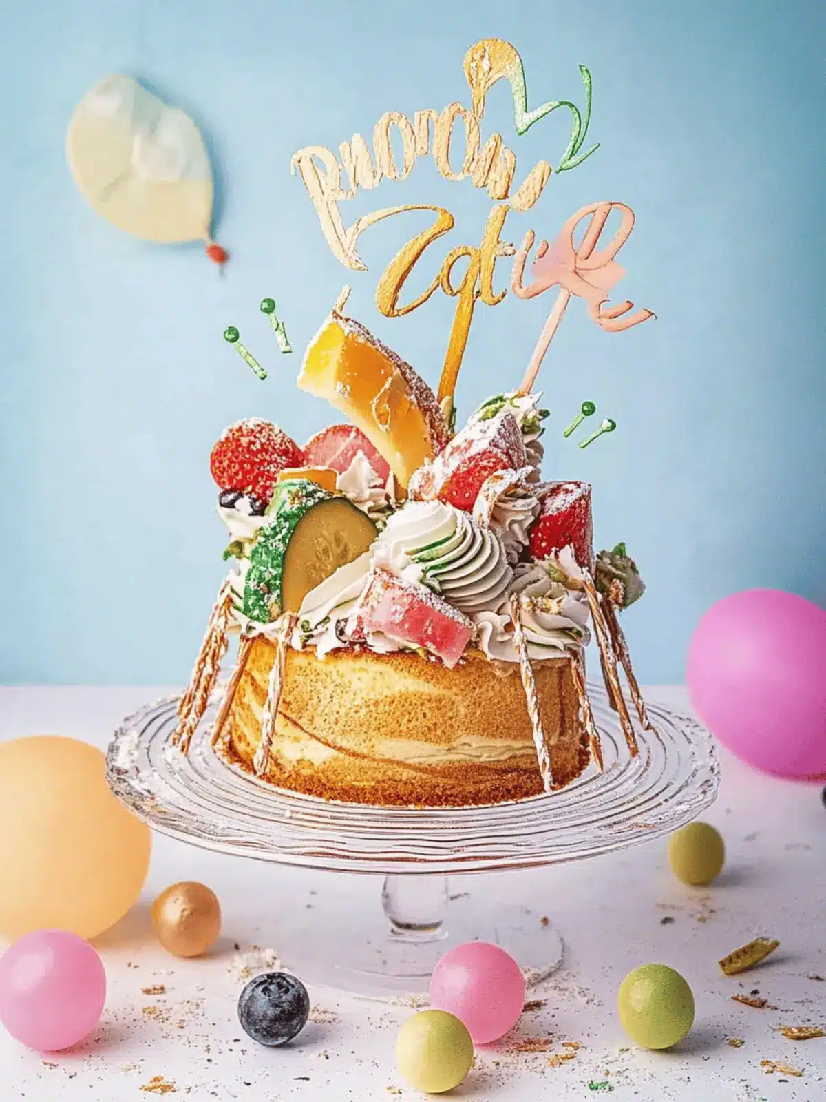 Regenbogenkuchen für die Schulanmeldung