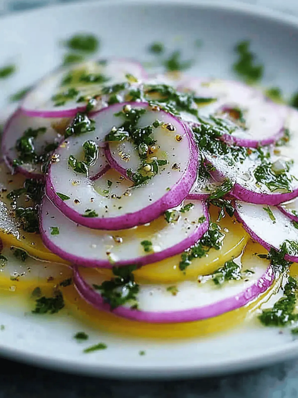 Crispy Kohlrabi Carpaccio
