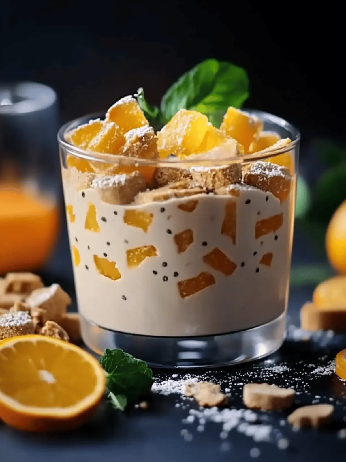 Festliches Speculoos-Mandarin-Quarkcreme