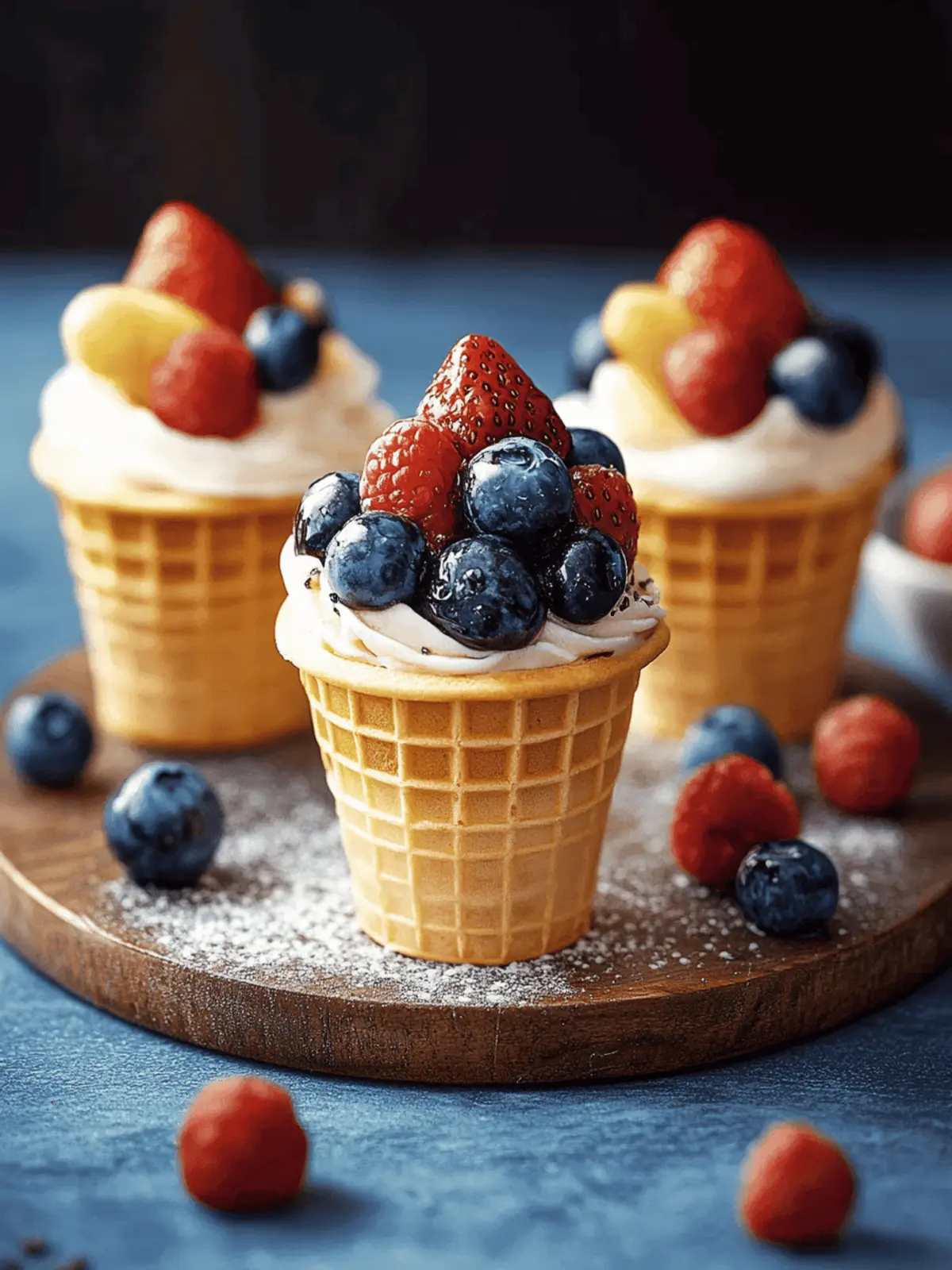 Kuchen in einer Waffeltasse