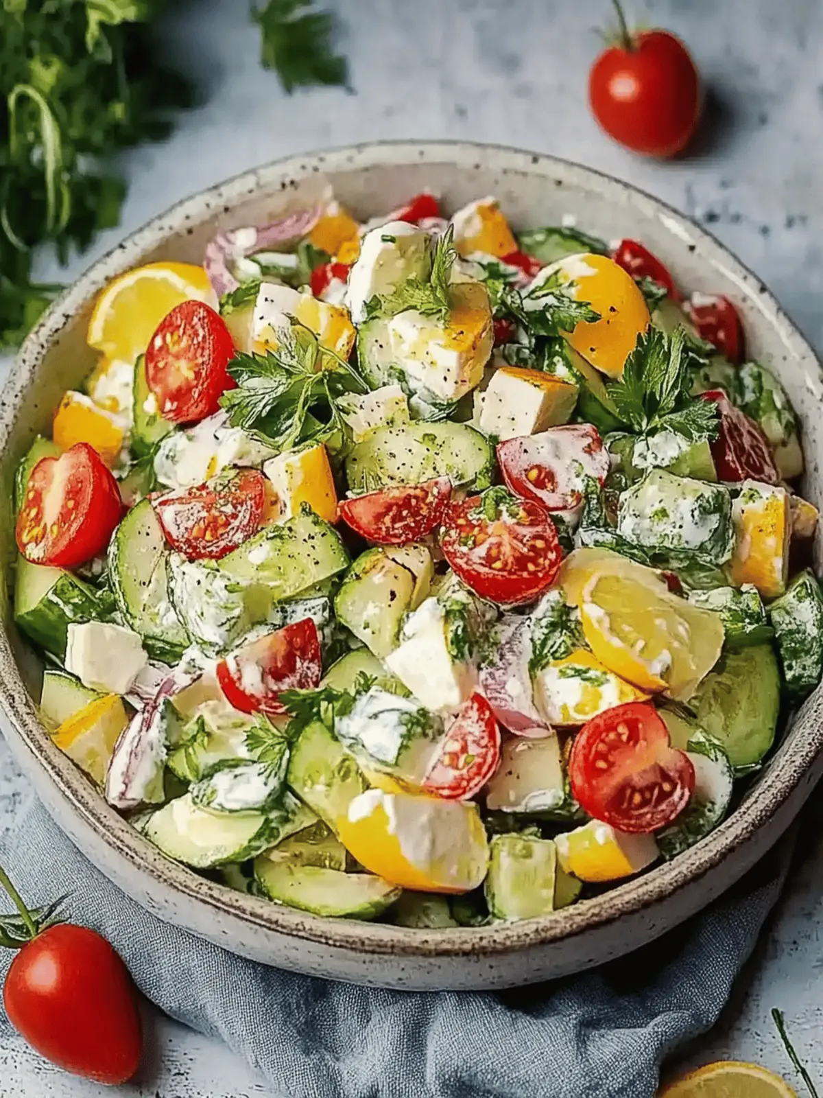 Leckere Übernacht-Salat mit cremigem Dressing