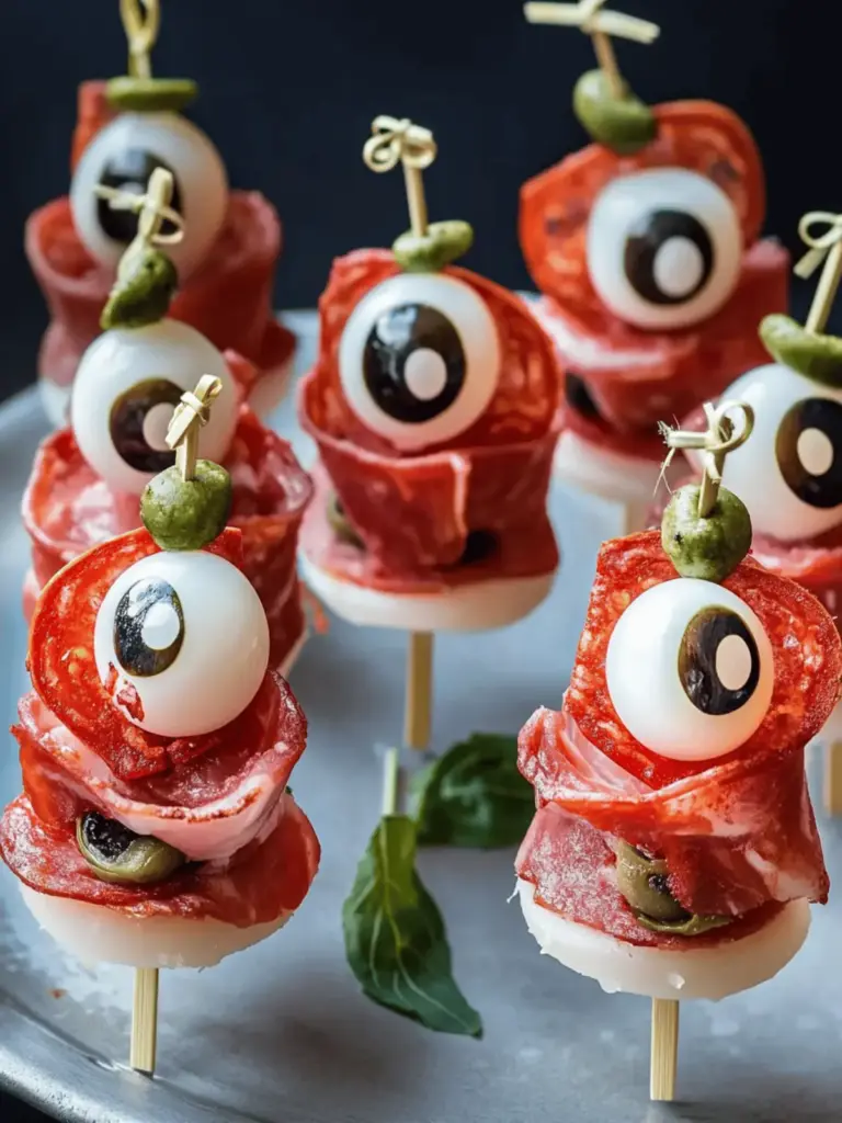Gruselige Spieß-Salami-Augen