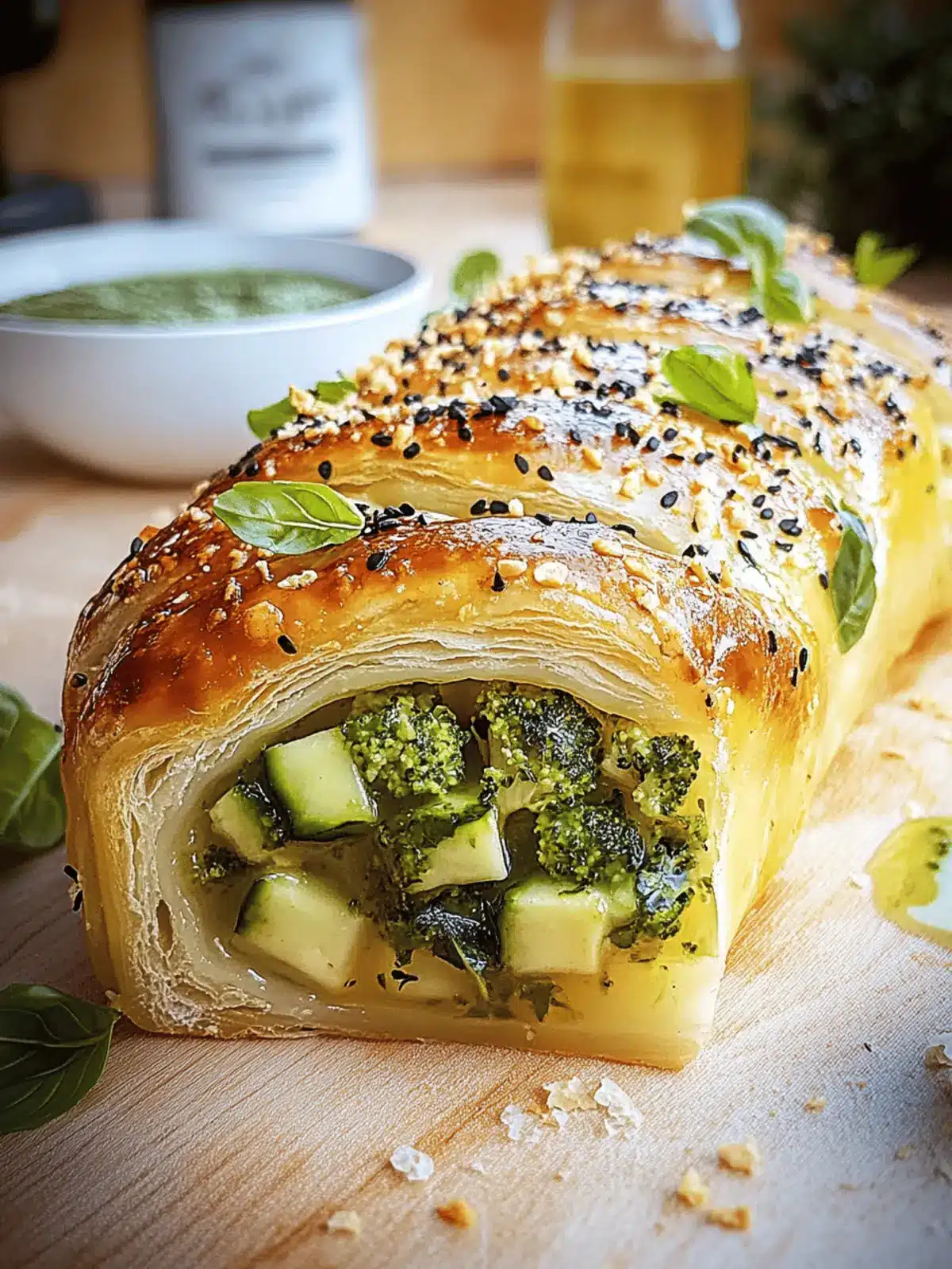 Brokkoli und Käse Strudel