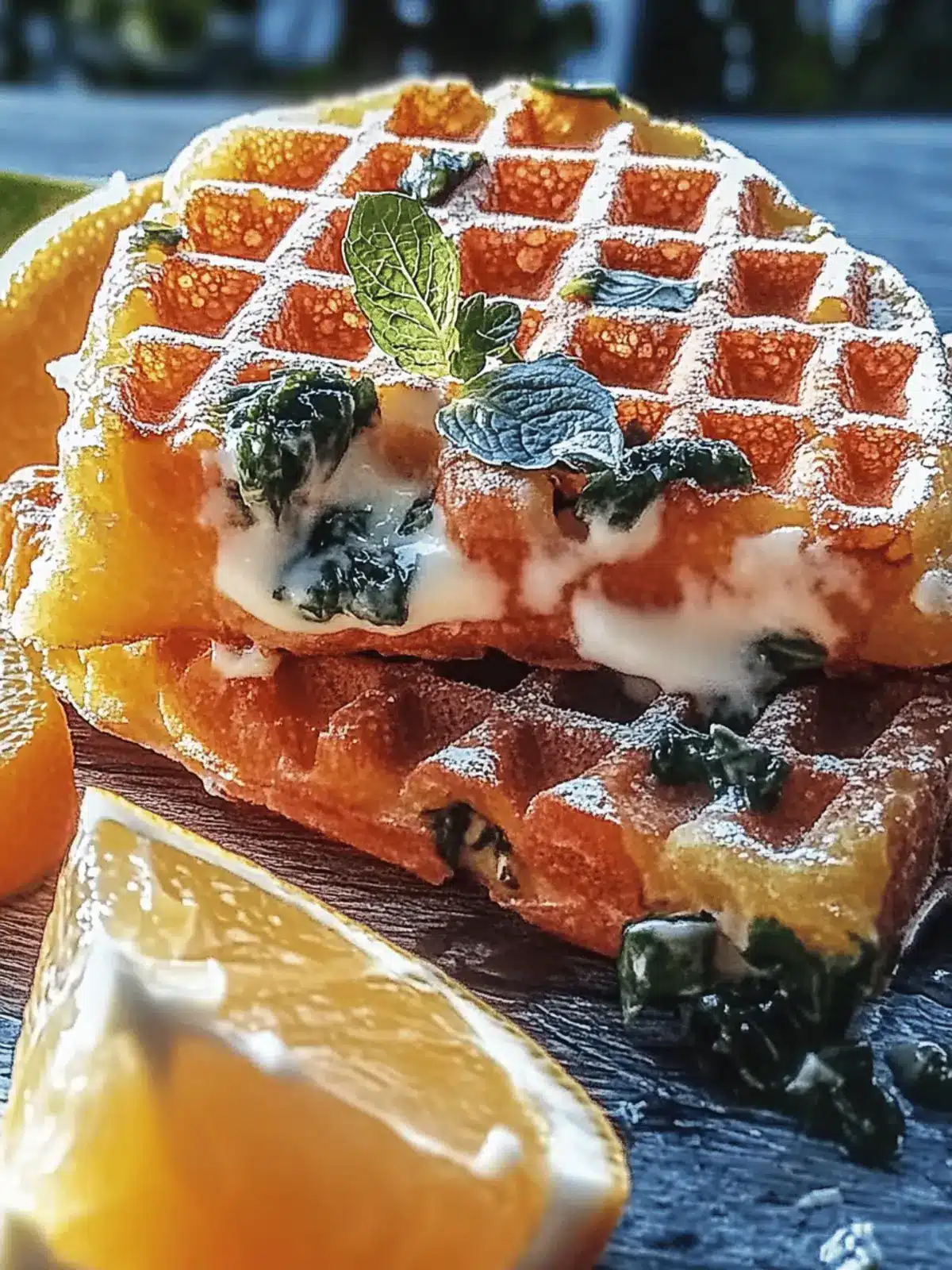 Käse Spinat Waffel Fritter für deine nächste Snackparty