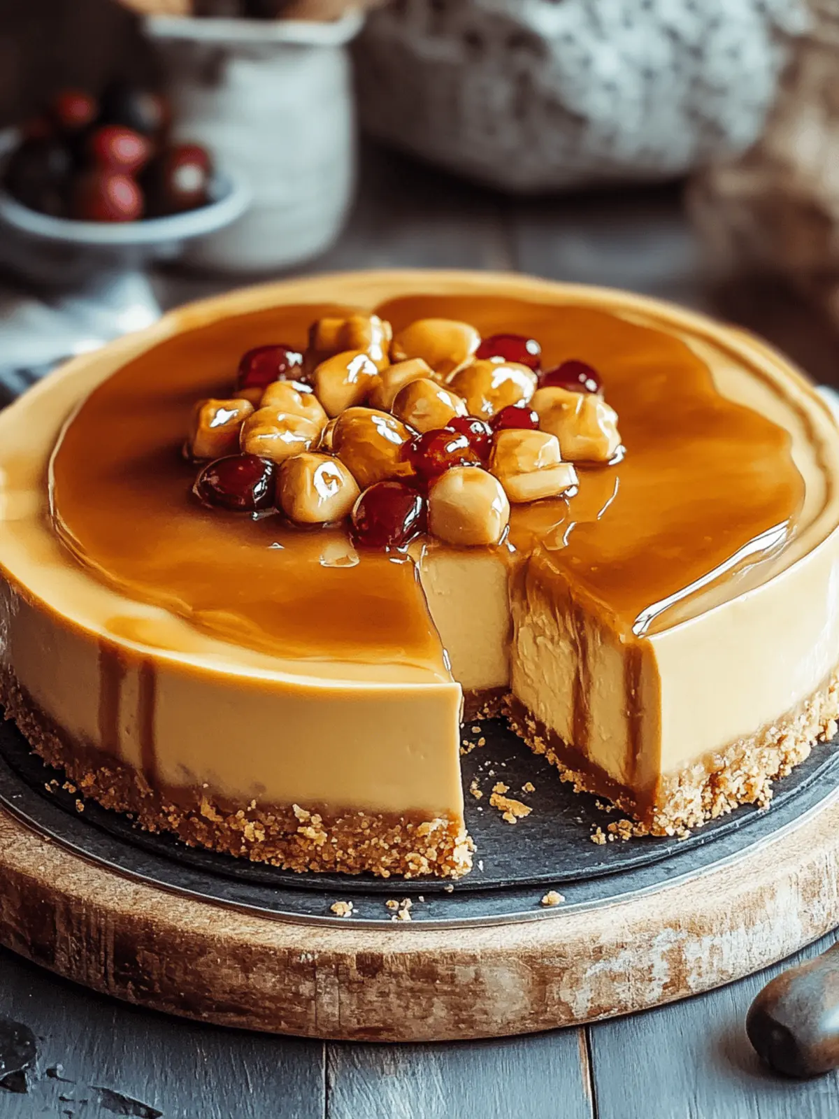 Gesalzene Karamell-Käsekuchen
