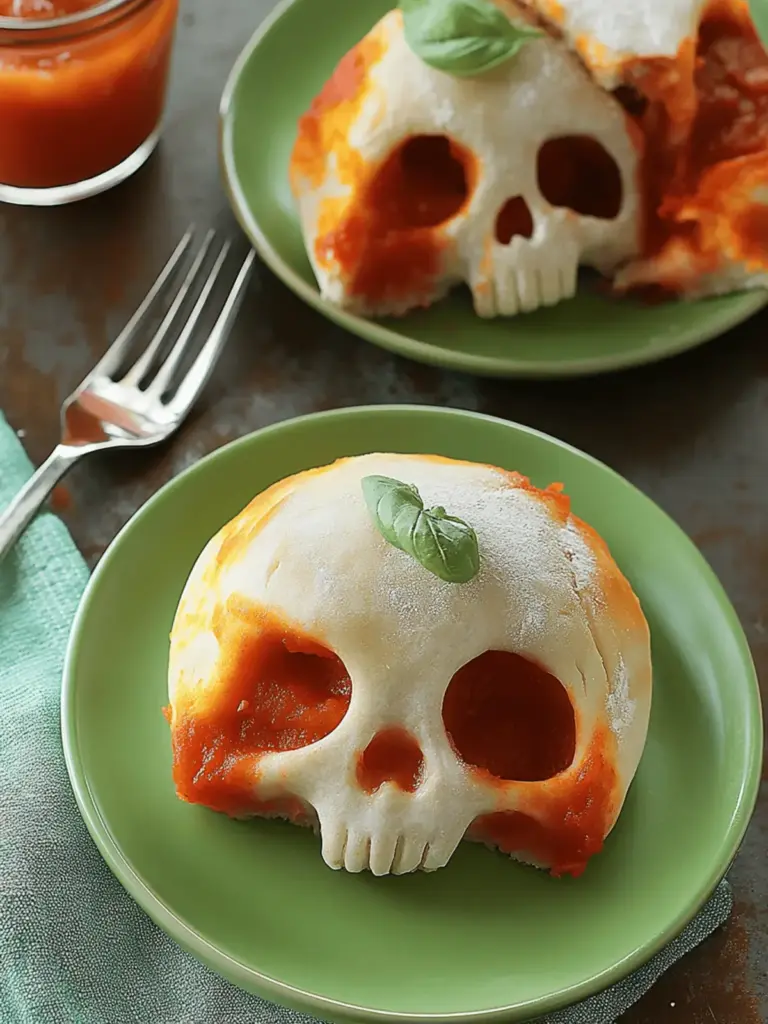 Halloween Pizza Schädel