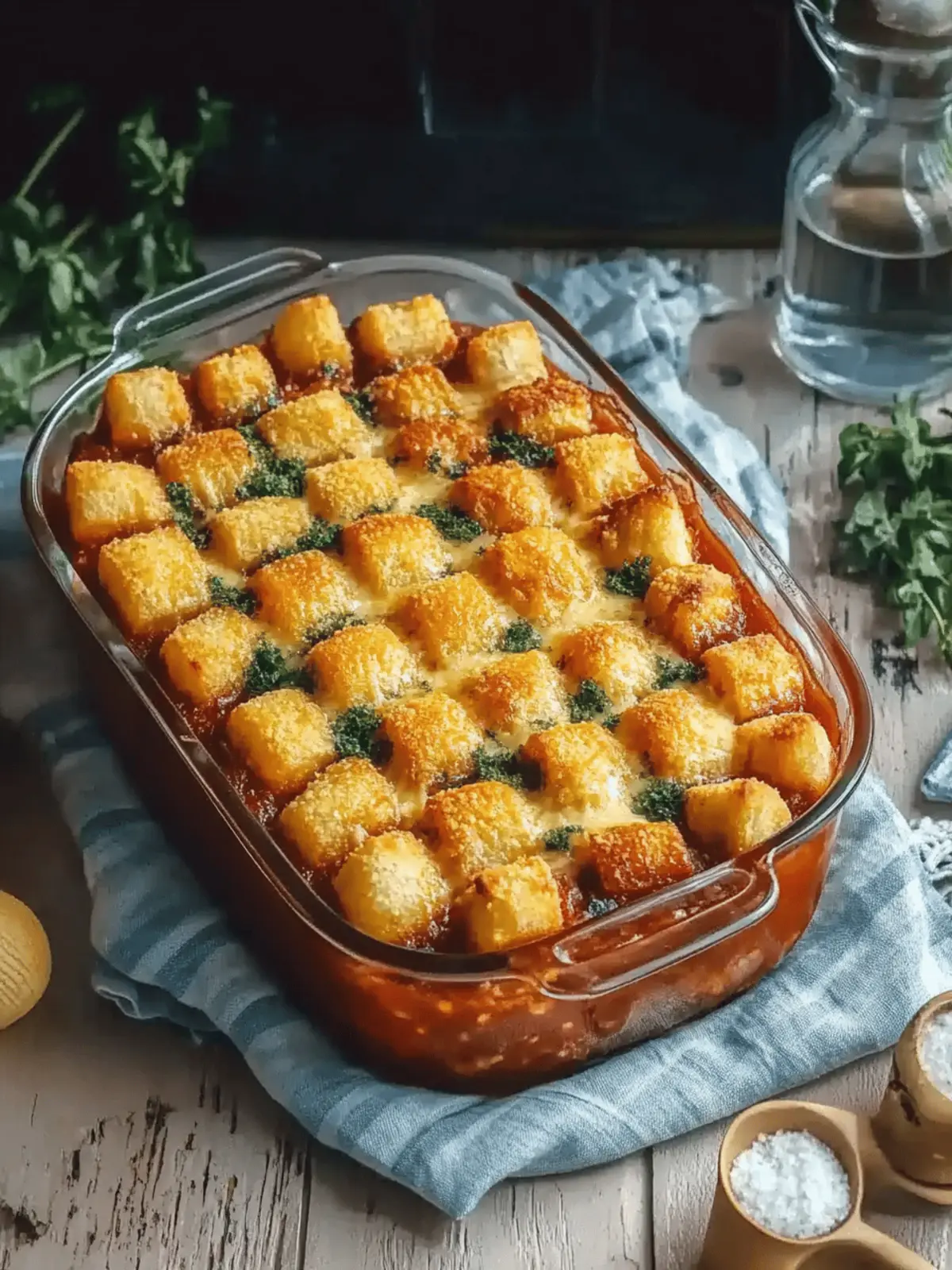 Kroketten- und Hackfleischauflauf