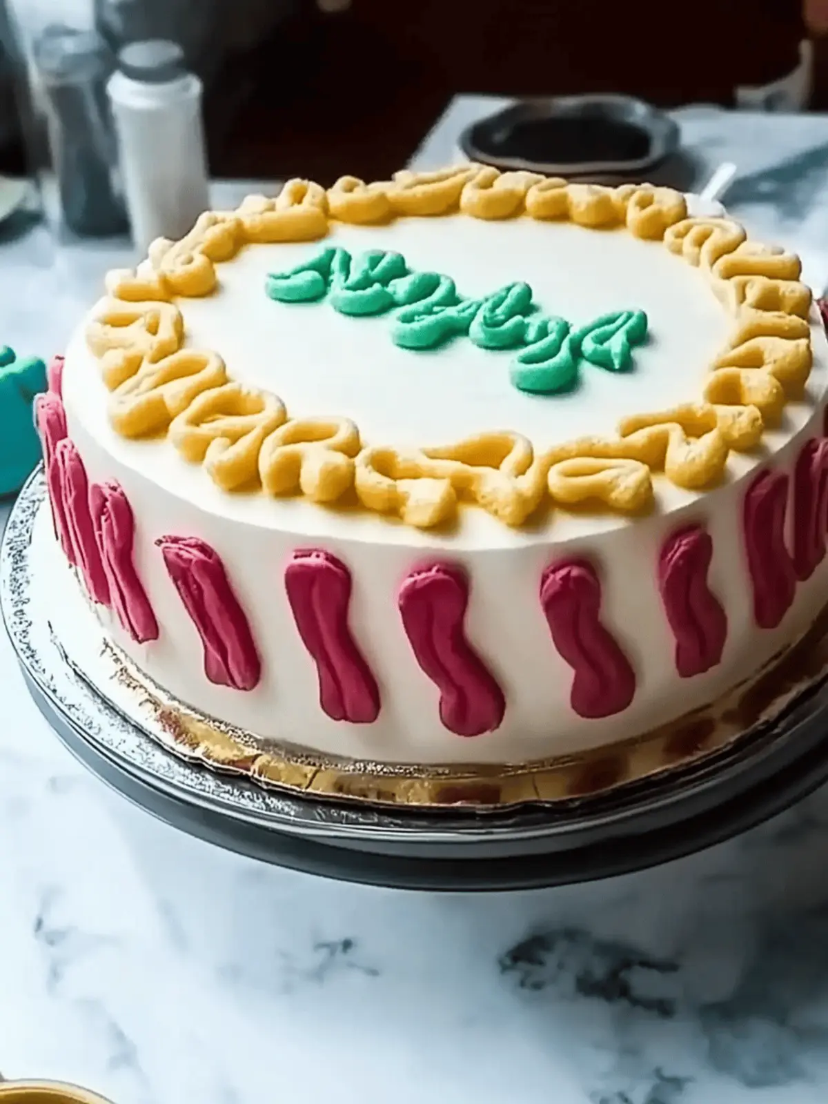 Hausgemachter Kuchen für den ersten Schultag meines Sohnes