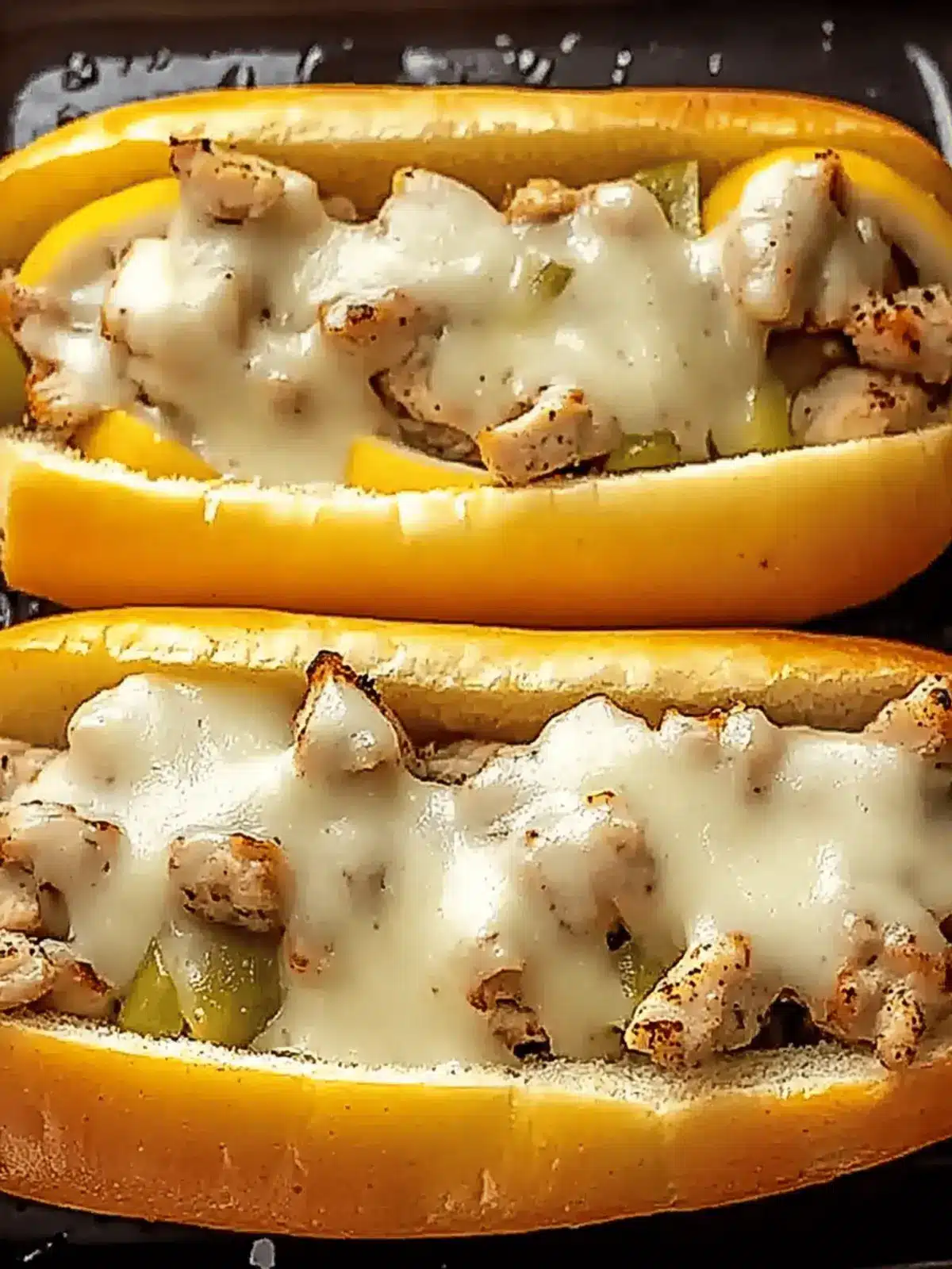 Hühnchen Cheesesteaks