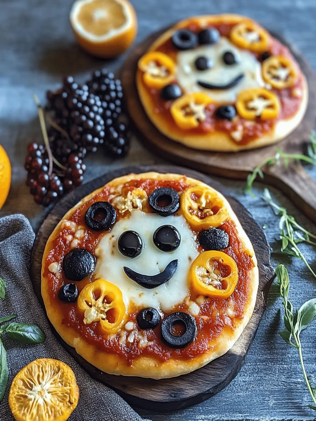 Halloween Mini-Pizza Ideen