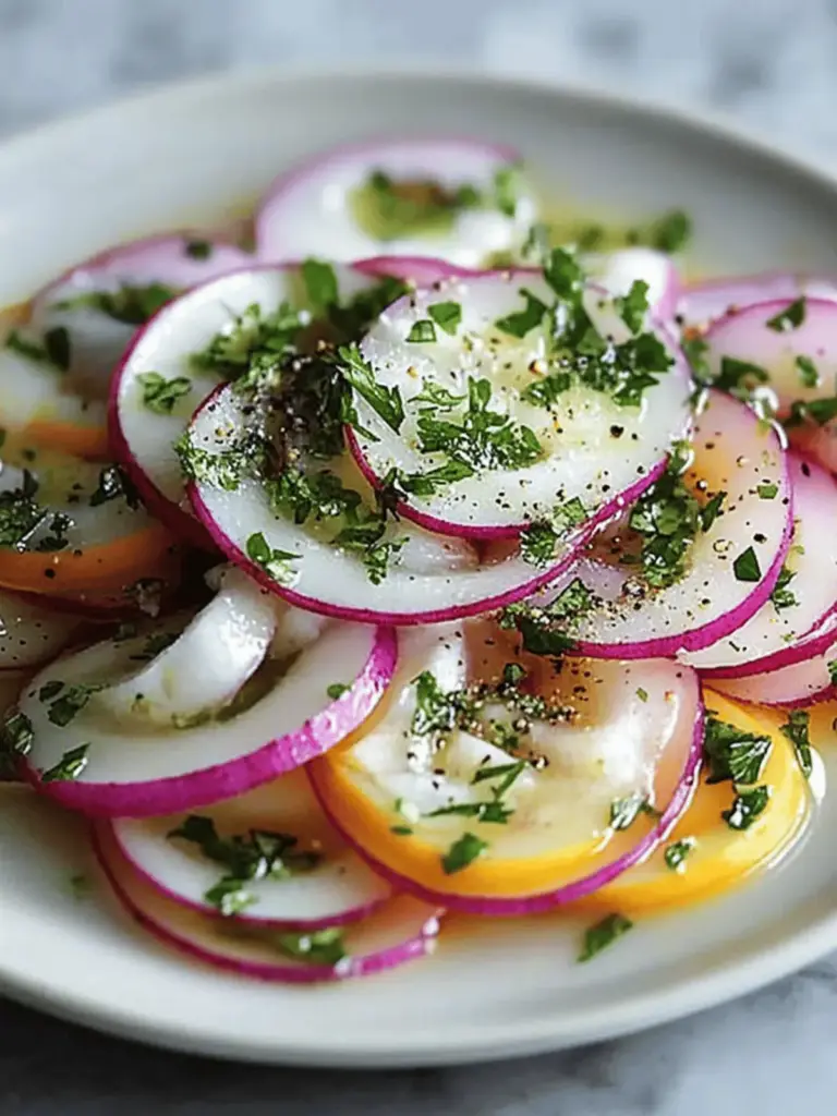 Crispy Kohlrabi Carpaccio