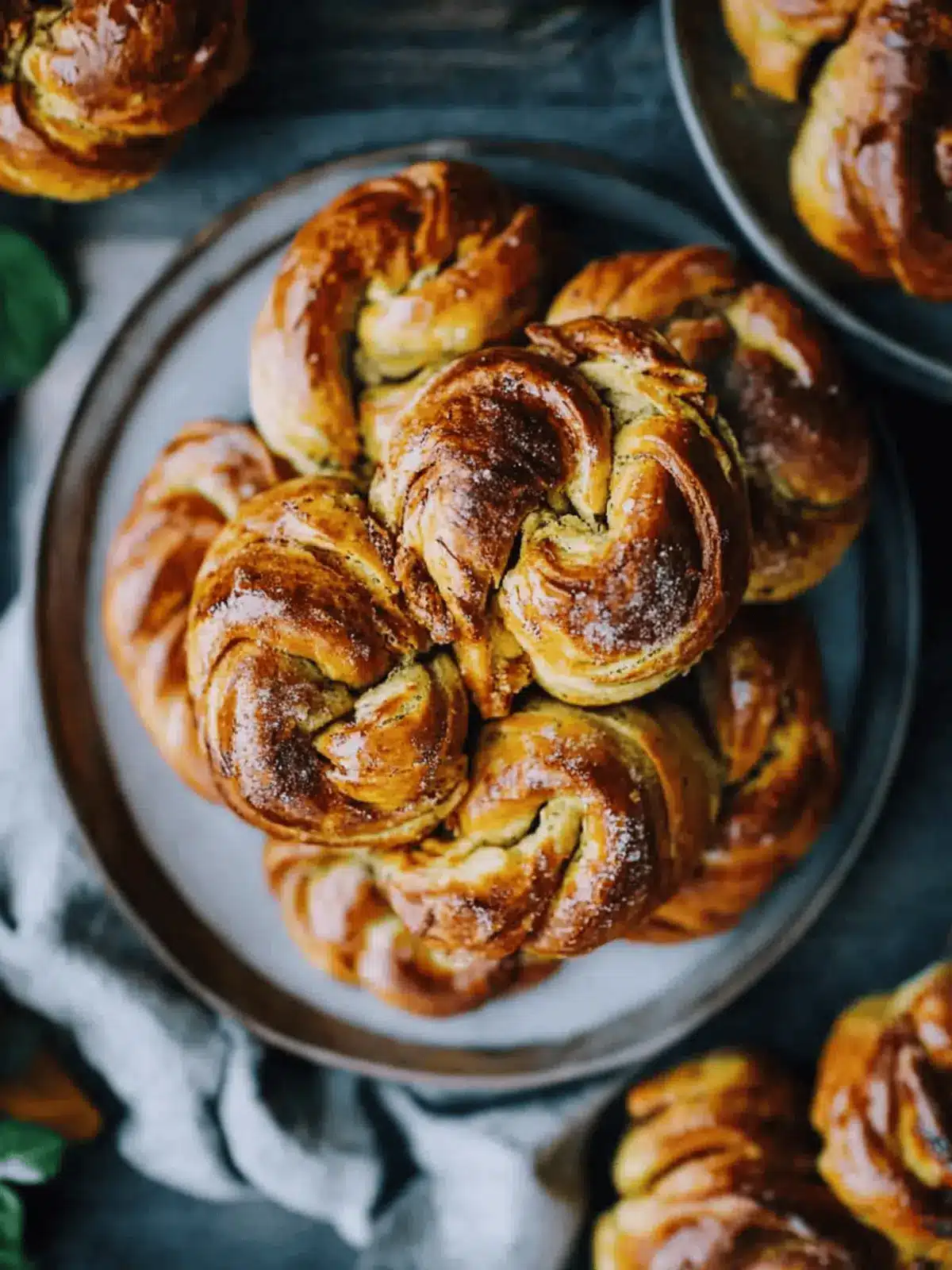 Kürbis-Zimtkringel mit Bratapfelfüllung