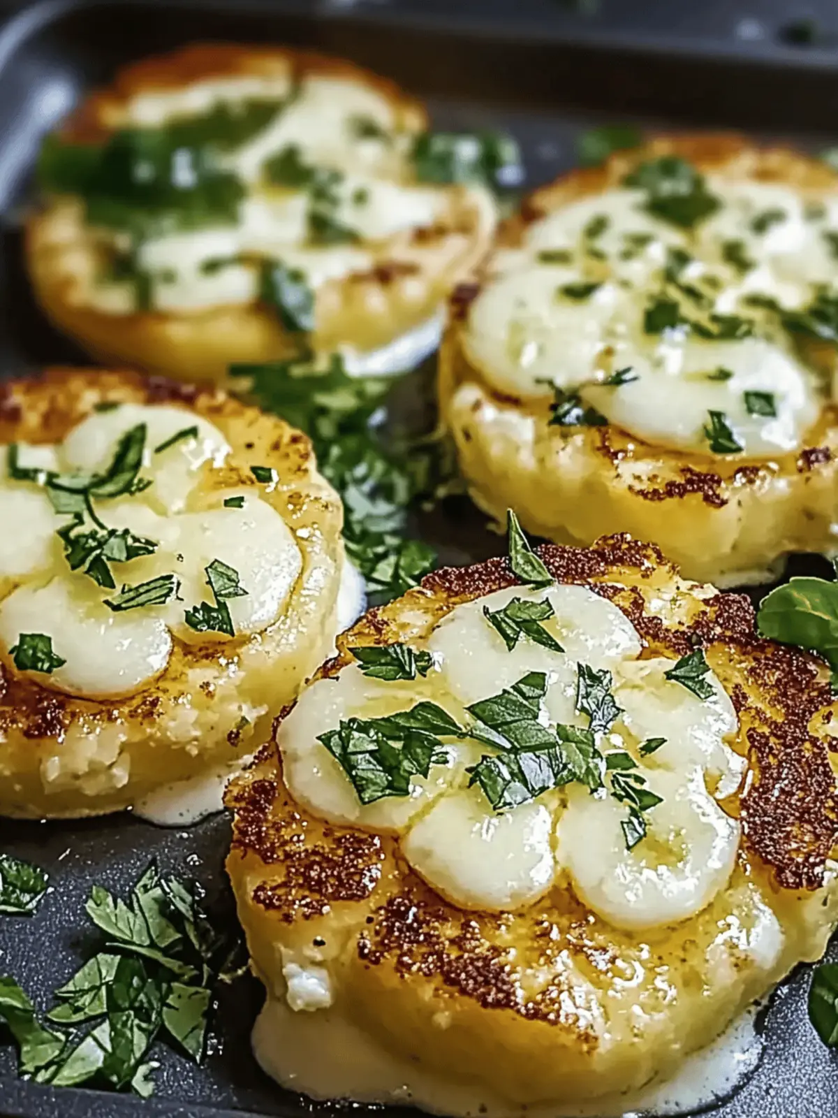 Gebratene Mozzarella Blumenkohlsteaks