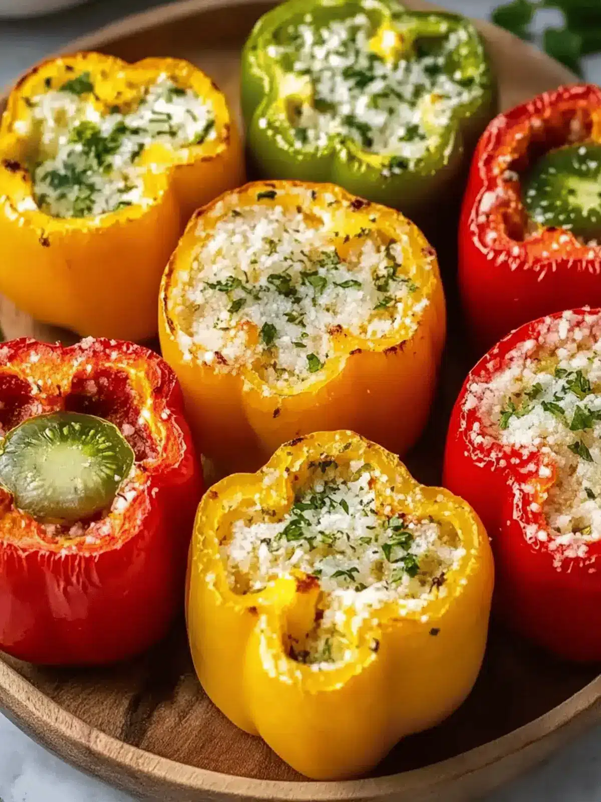 Gefüllte Paprika mit Reis und Feta