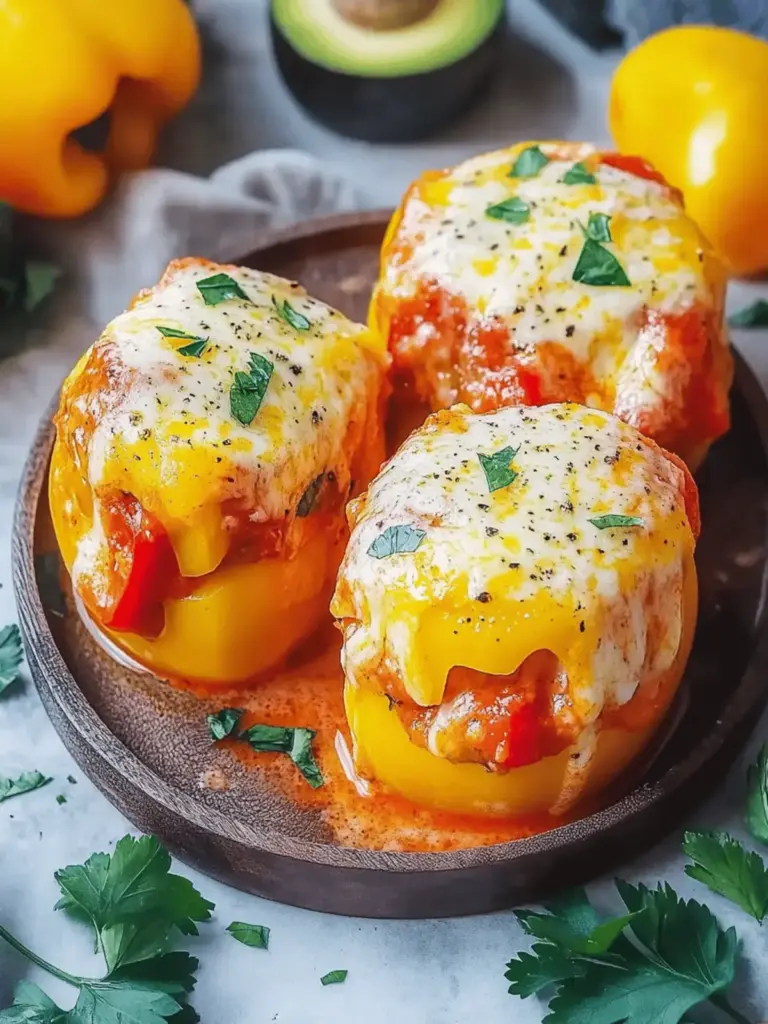 Gefüllte Paprika mit Reis und Feta Rezept einfach zubereiten