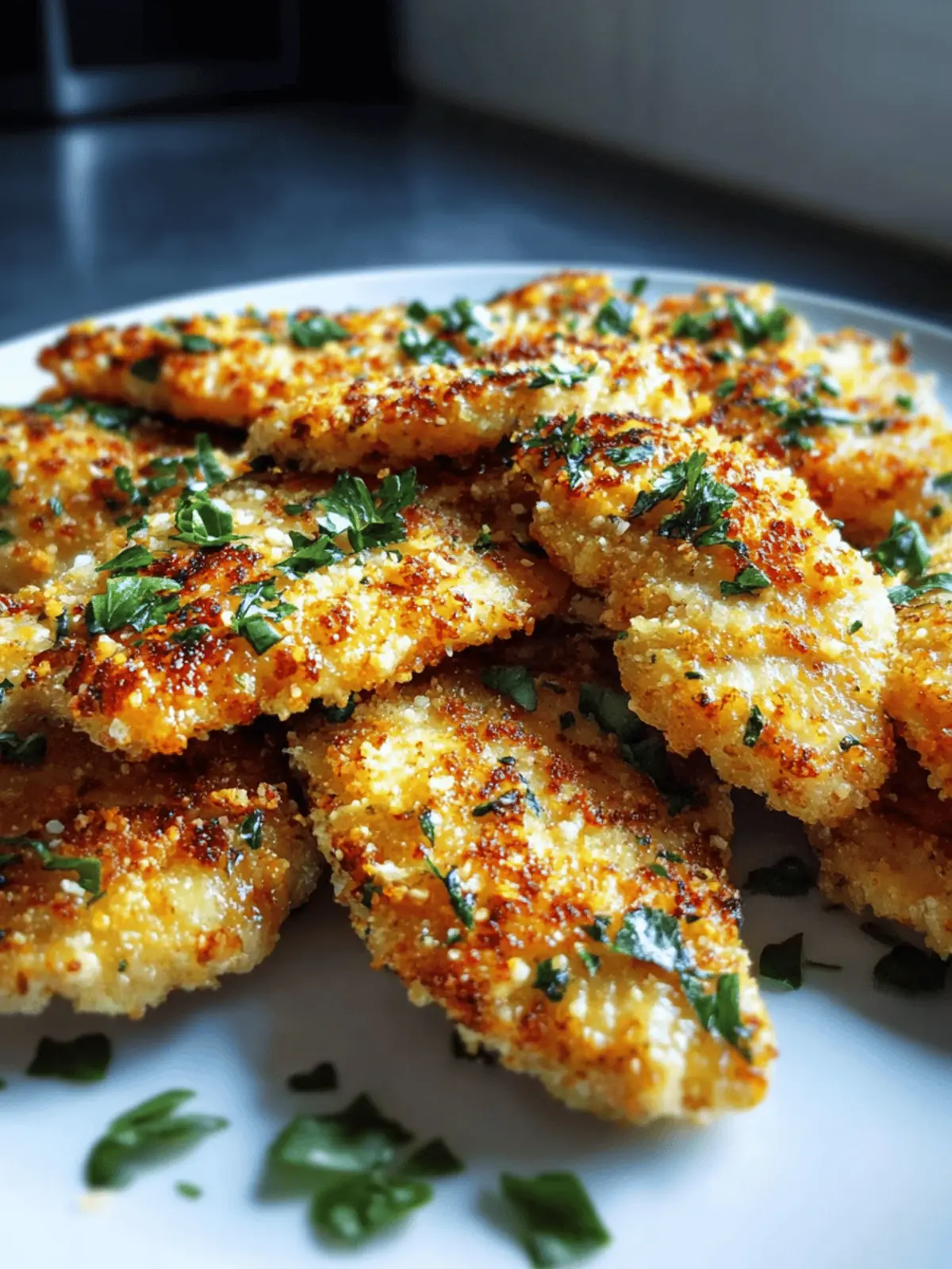 Blechpfanne knuspriges Parmesan Knoblauch Hähnchen