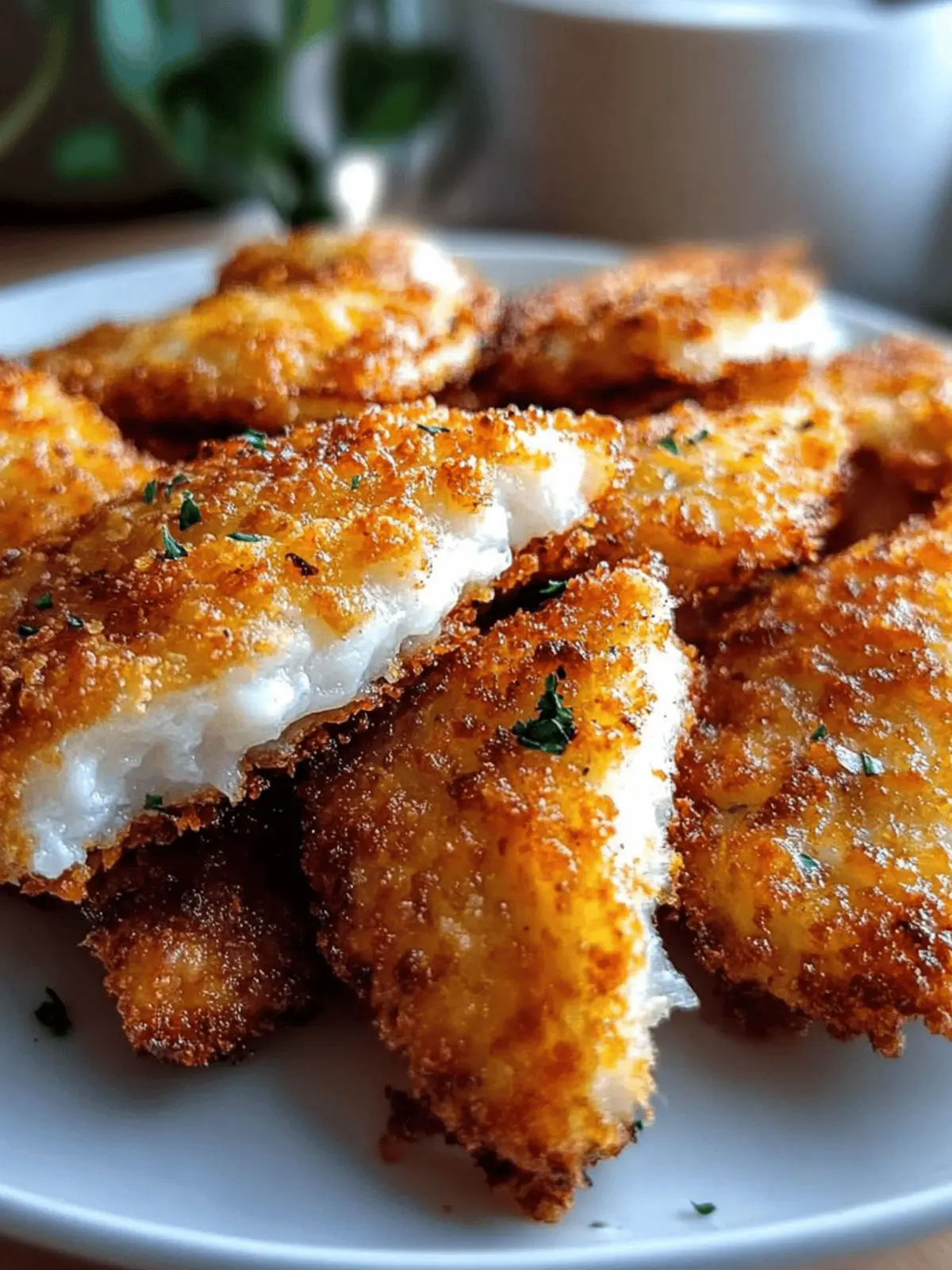 Knusprige Airfryer panierierte Hühnerbrust