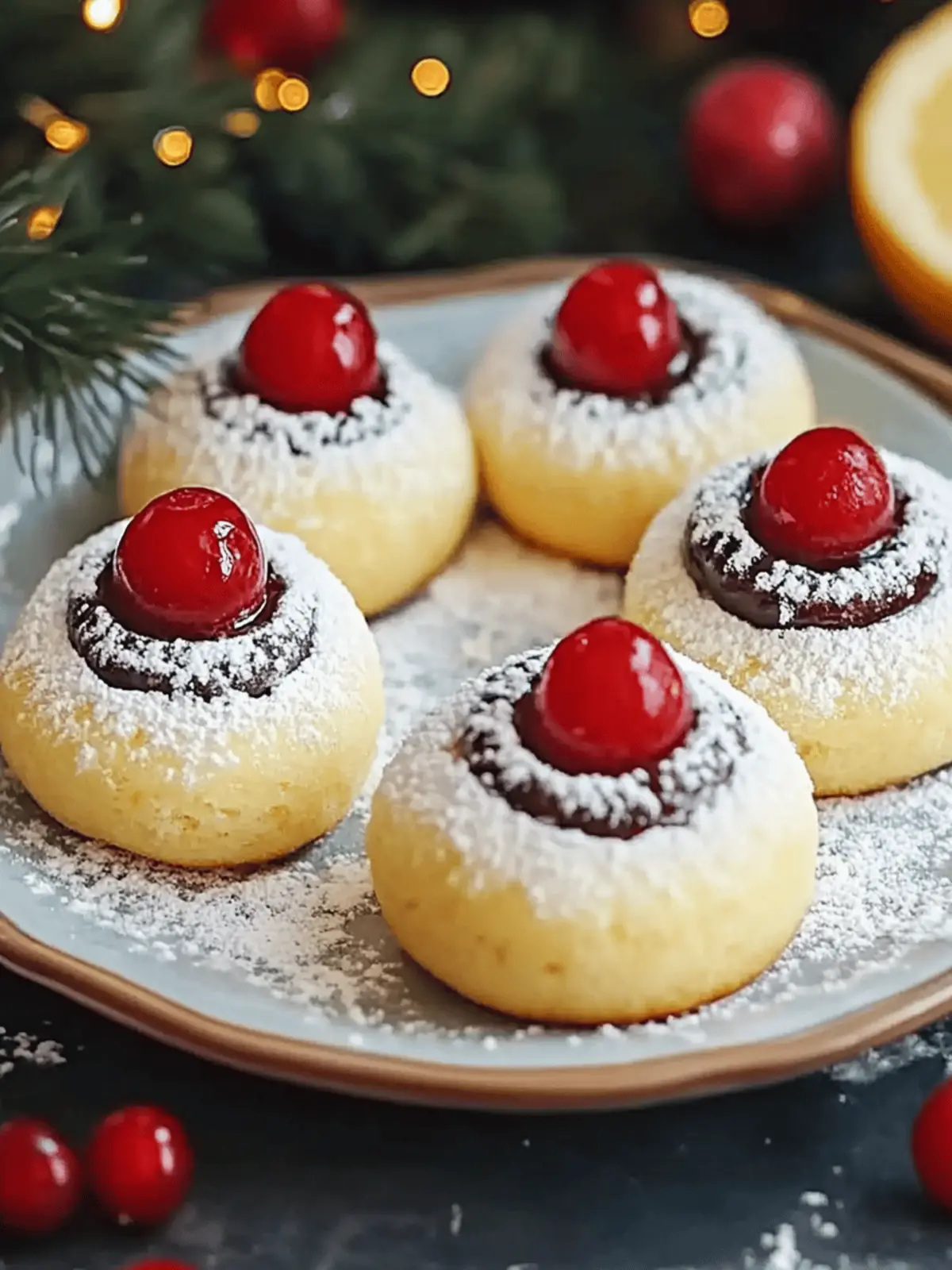 Weihnachts-Maraschino-Kirschen-Shortbread-Kekse