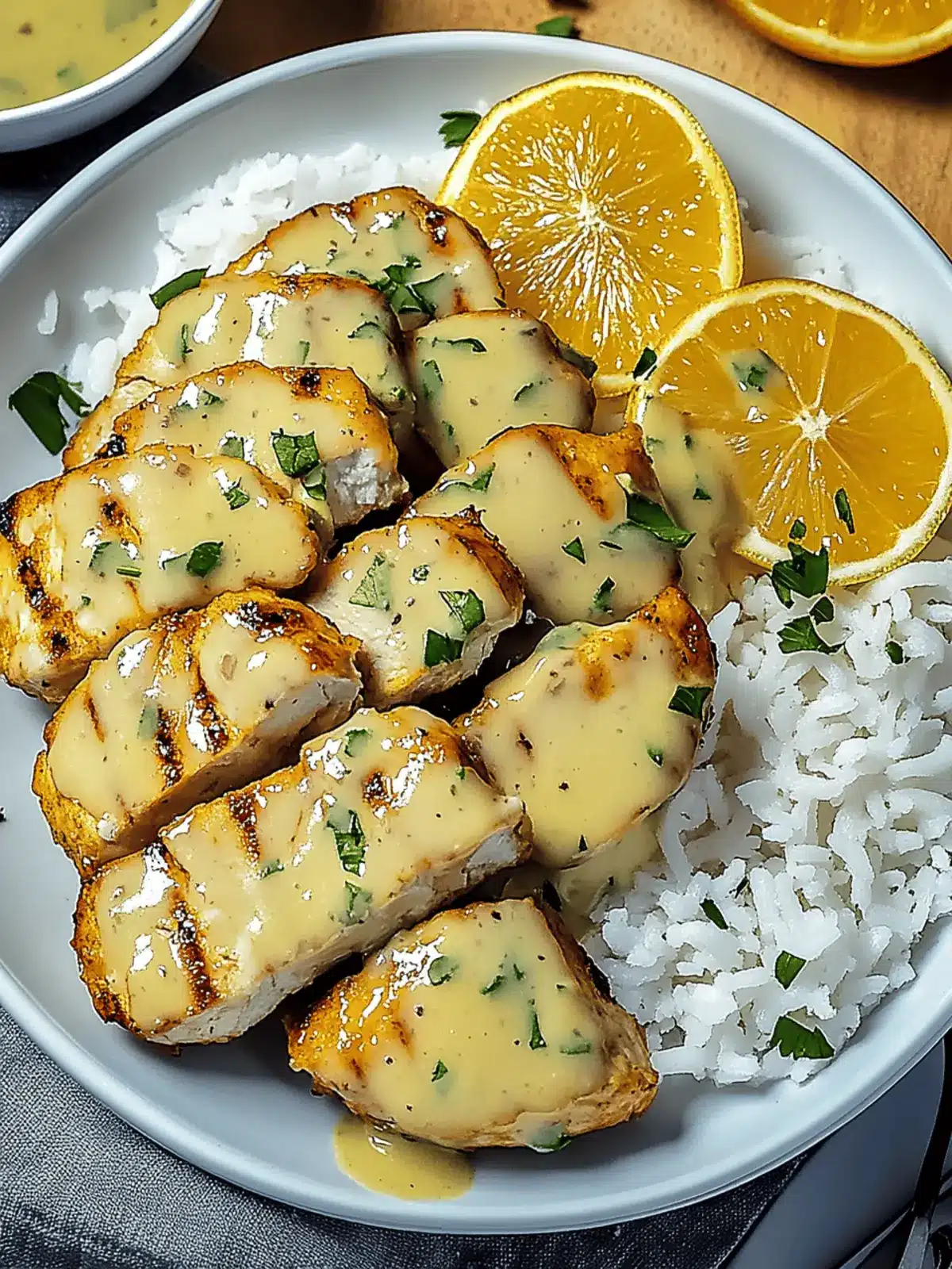 Honig-Senf-Hähnchen mit Reis