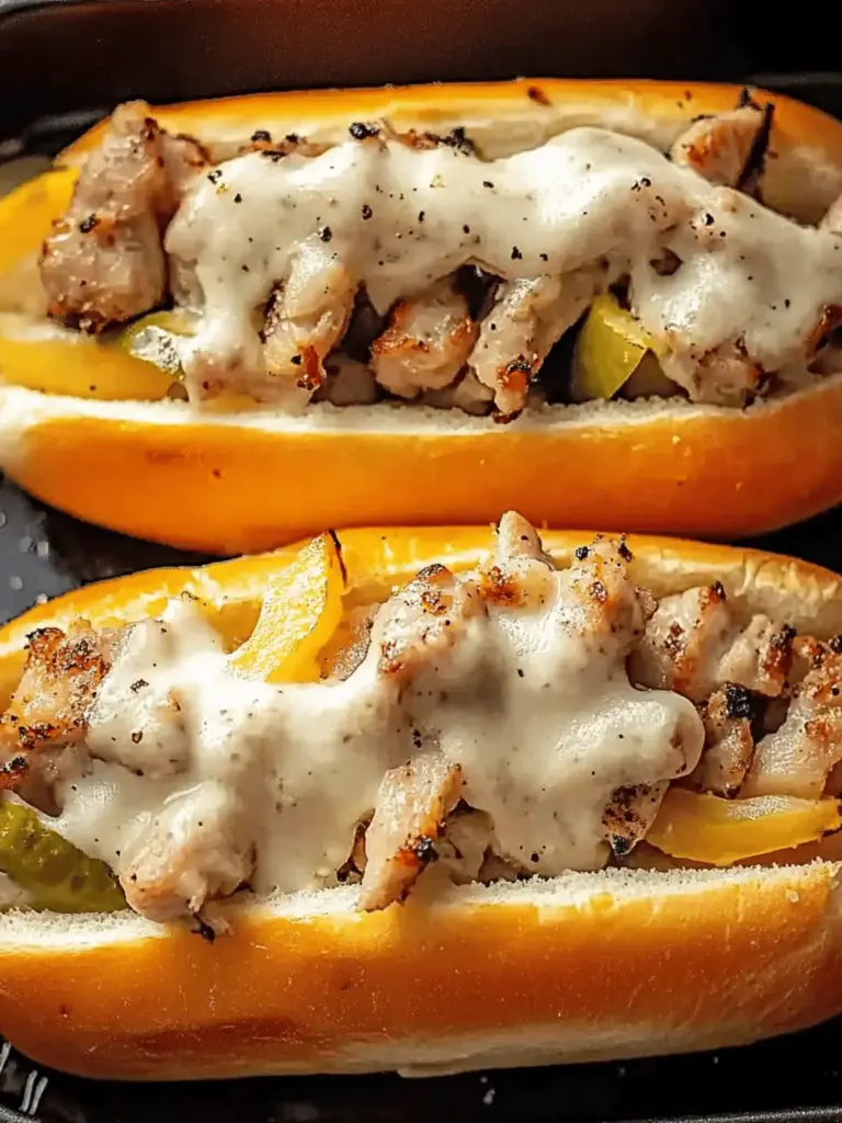 Hühnchen Cheesesteaks