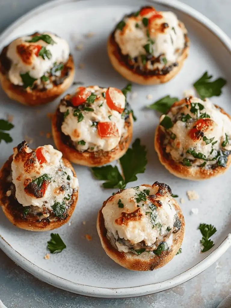 Gegrillte gefüllte Pilze