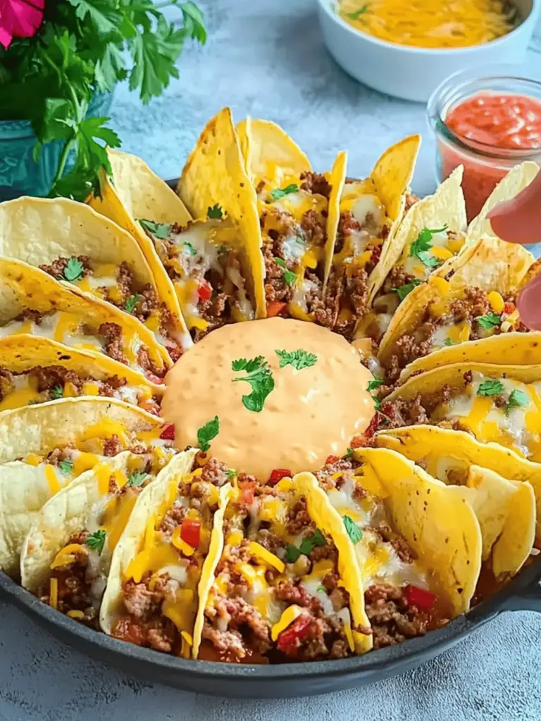 Mini-Tacos mit einer würzigen Hackfleischfüllung