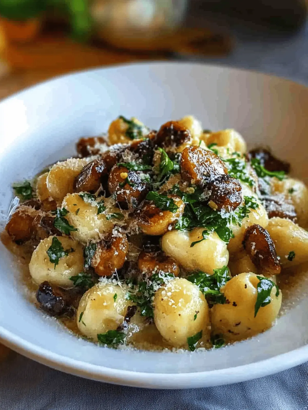 cremige Gnocchi und Pilz Pfanne