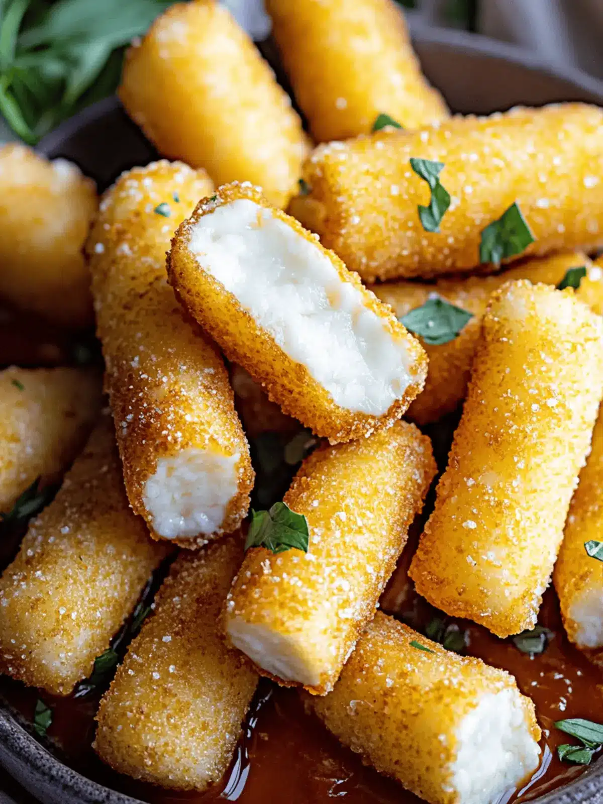 Keto Mozzarella Stäbchen