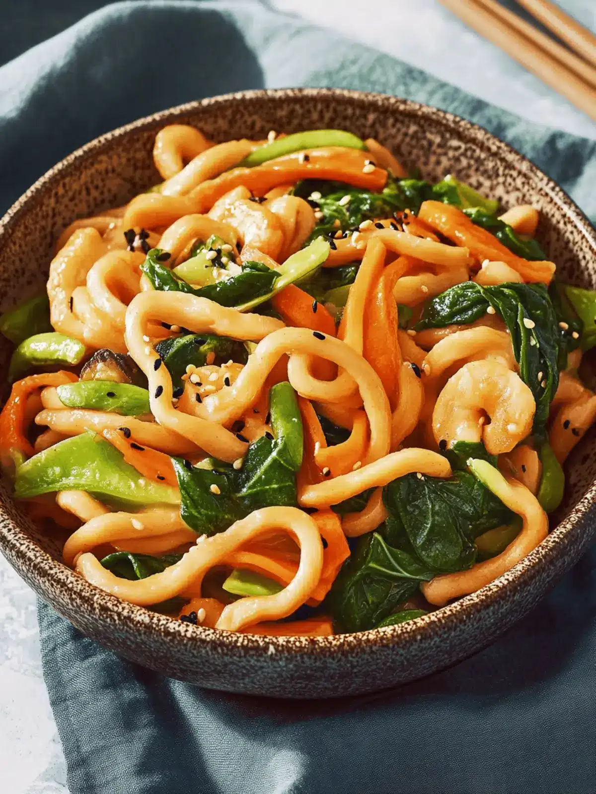 Hühnchen Udon Pfanne