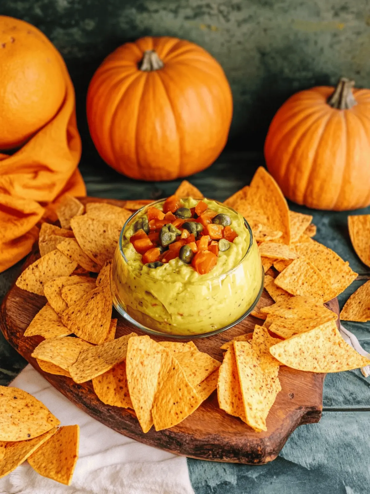 Erbrechender Kürbis Halloween Nachos