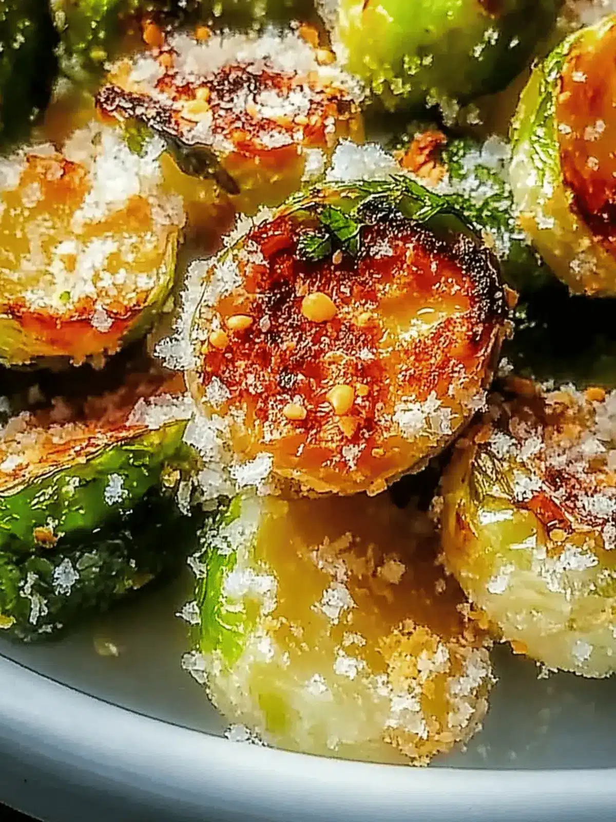 Crispy Garlic Parmesan Brussels Sprouts