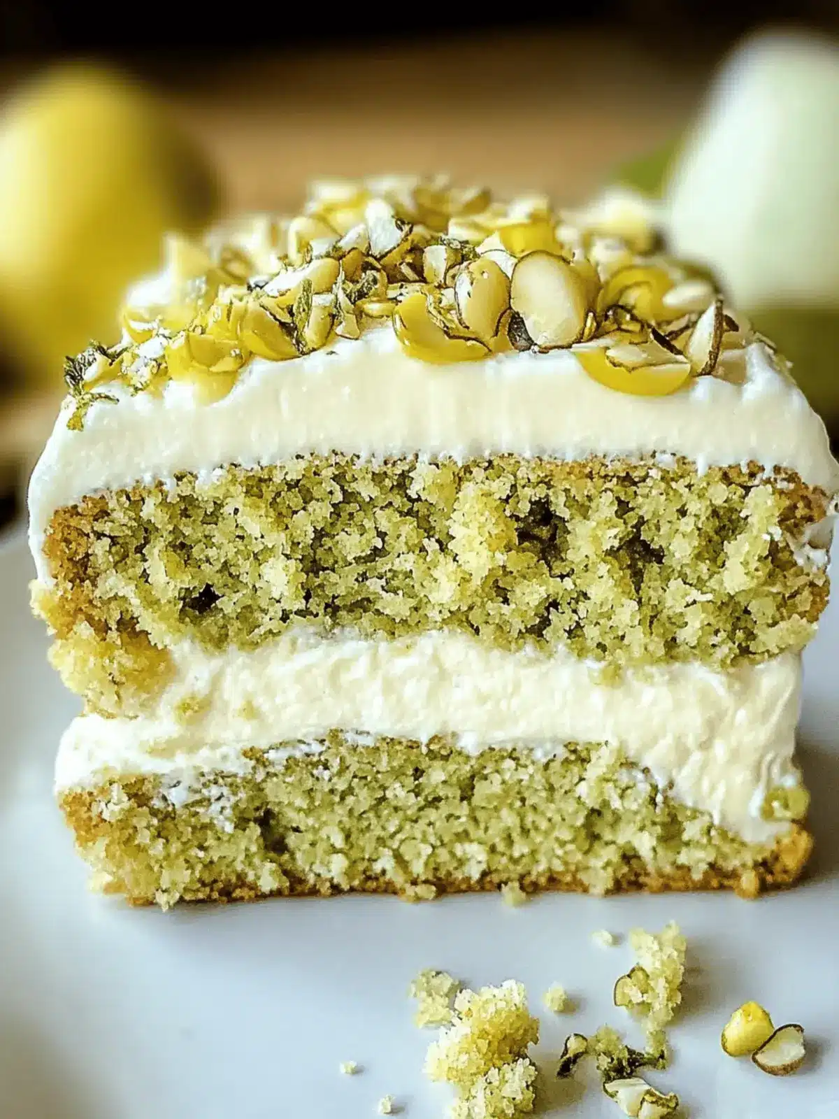 Feuchter Eierloser Pistazienkuchen für Naschkatzen