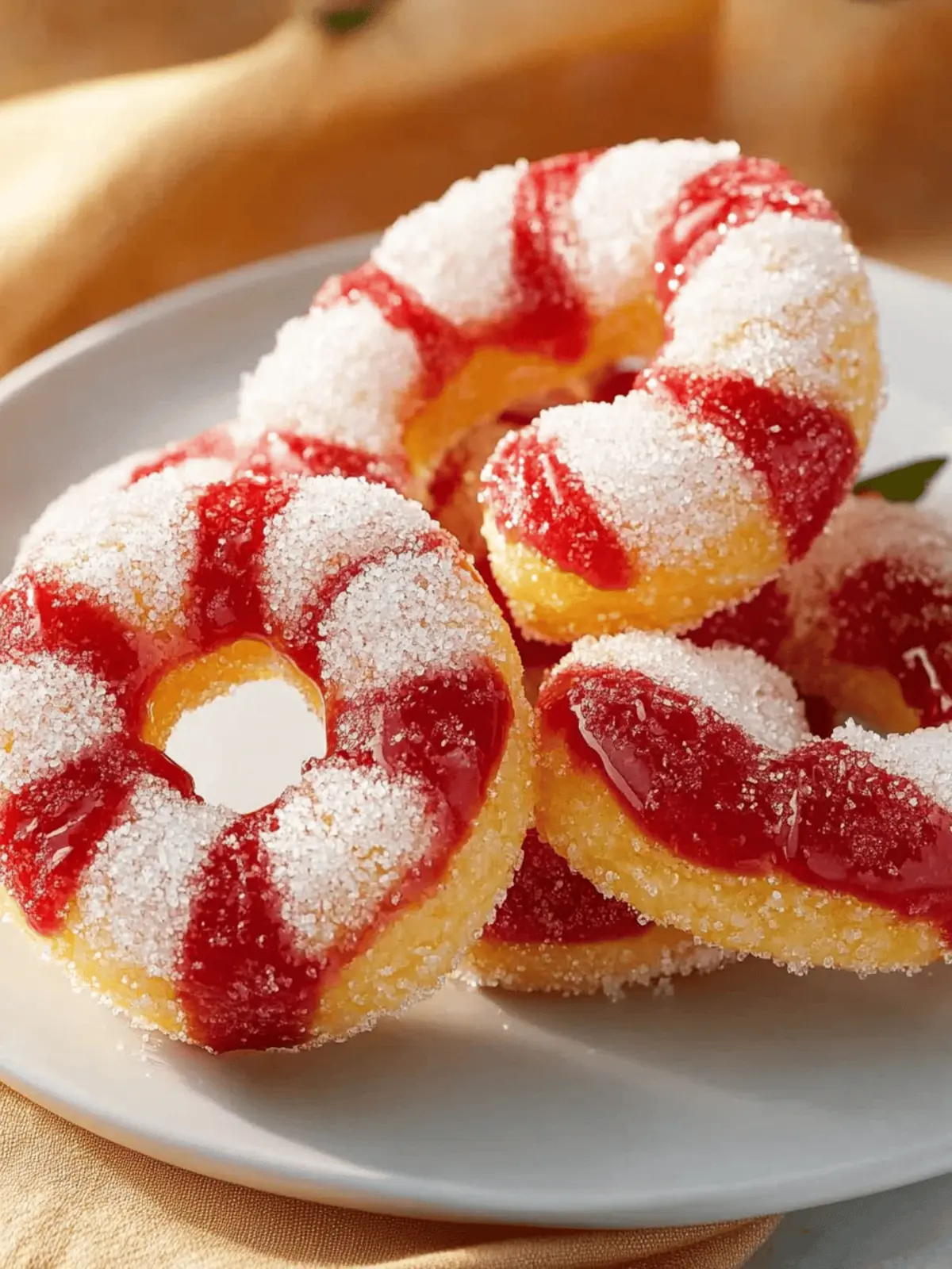 Festliche Zuckerstangenplätzchen