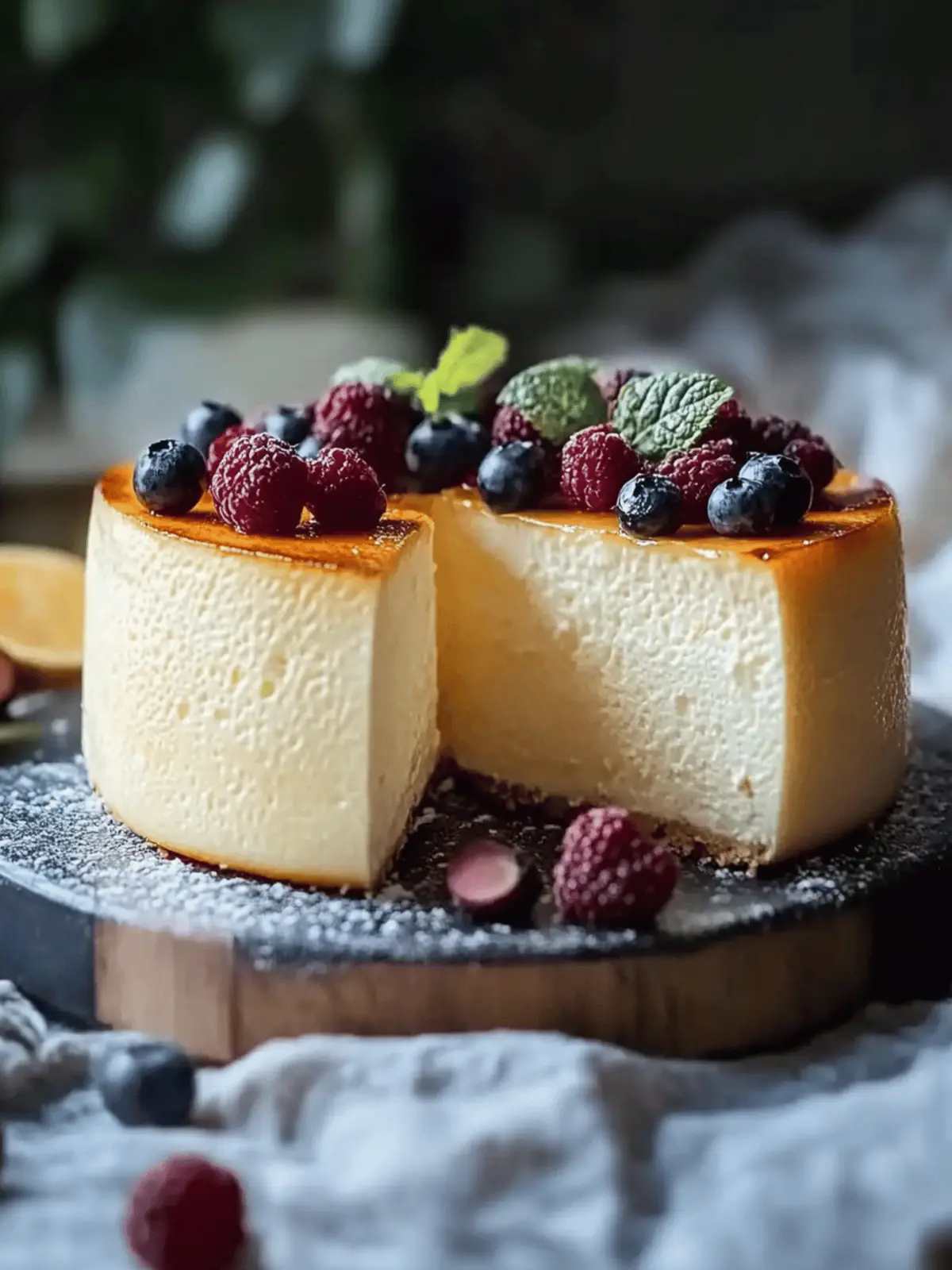 Creamy cheesecake without base
